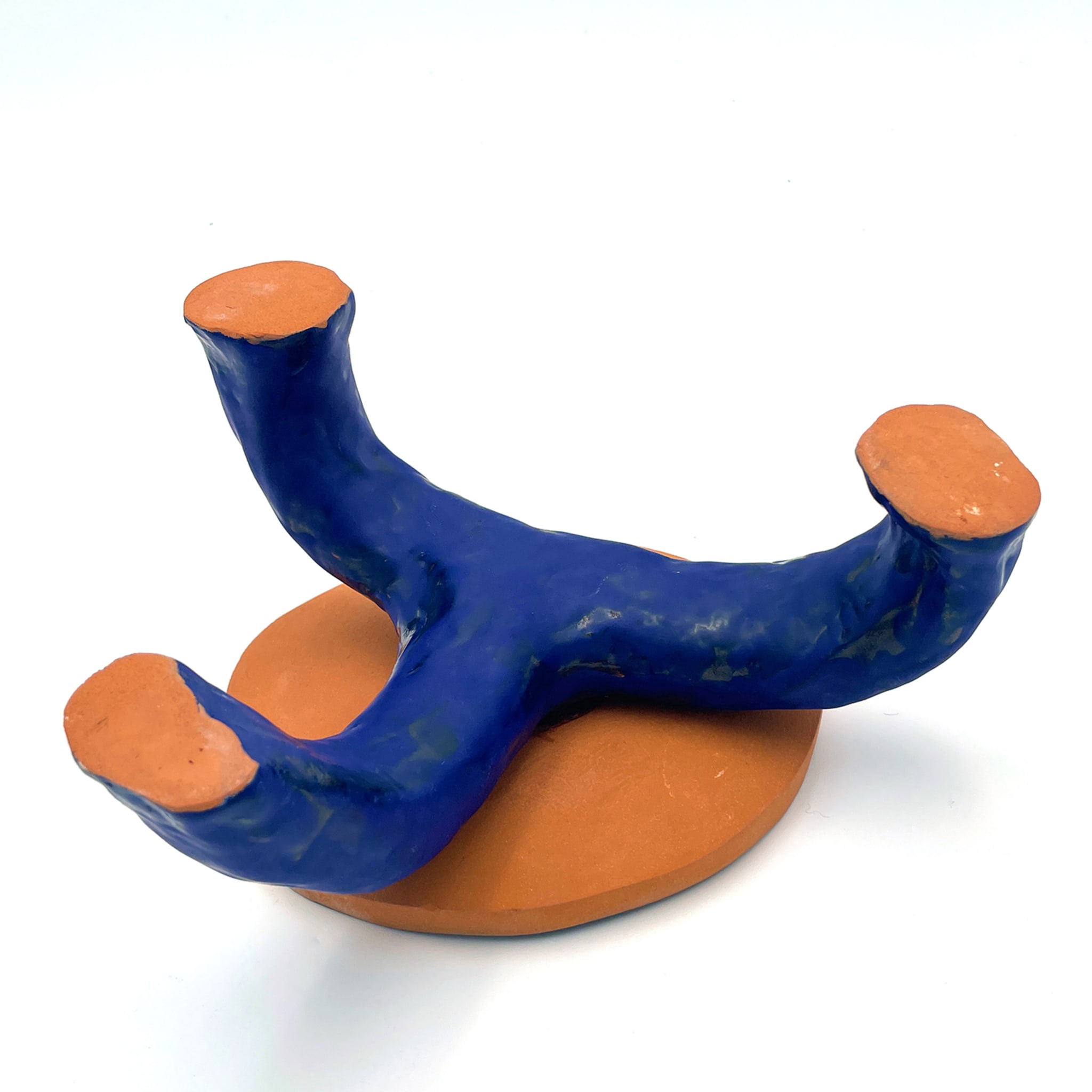 Fungo 3-legged Egyptian Blue and Matte Blue Cake Stand - Alternative view 2