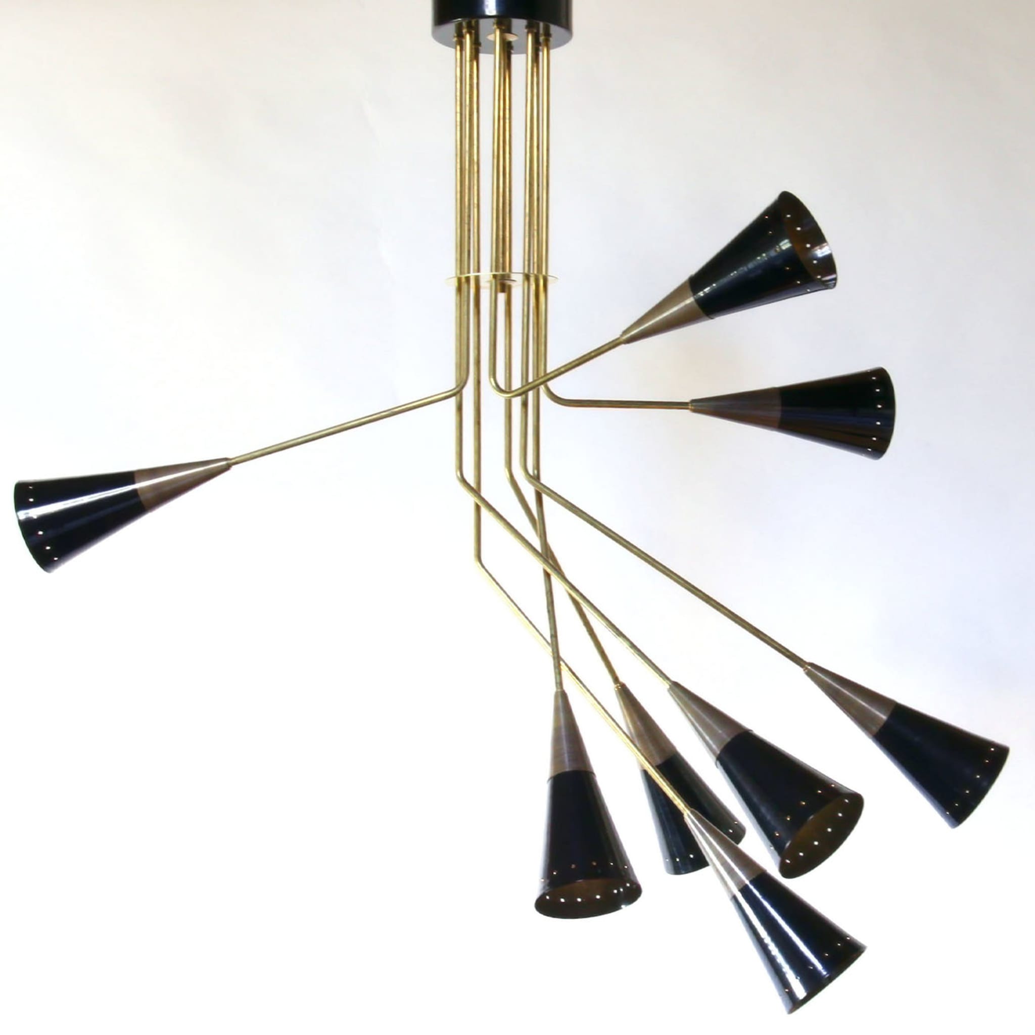 Fascino 8-Light Black & Brass Chandelier by Carlo Nason - Alternative view 3