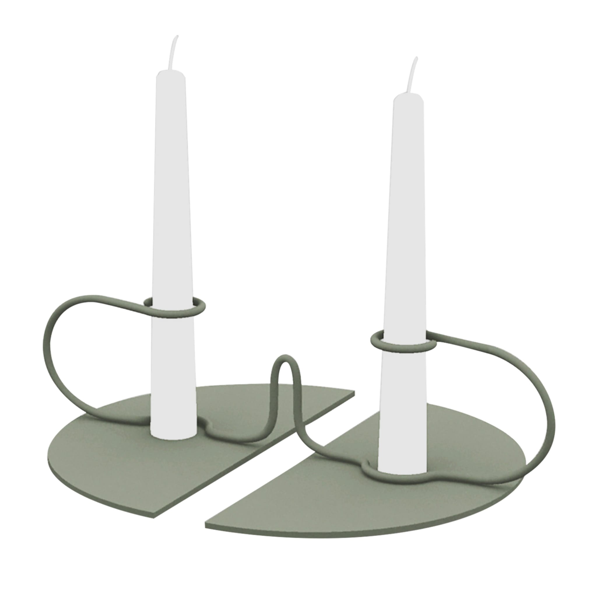 Attratti Sage Green Candle Holder #2 - Main view