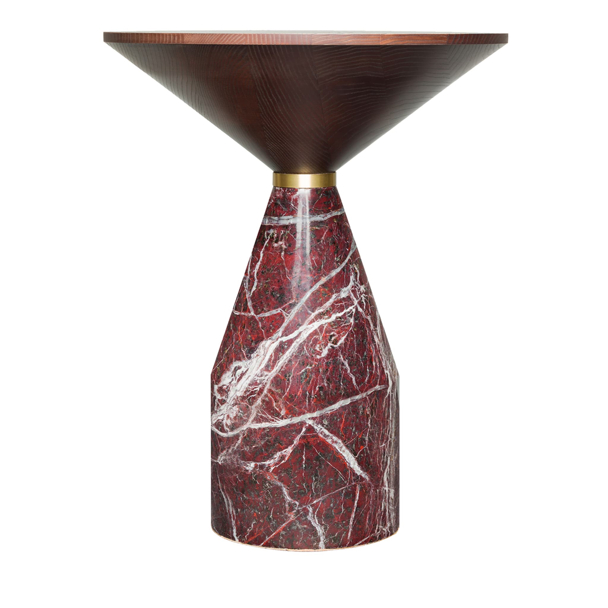 Petite table en marbre rouge Cino - Vue principale