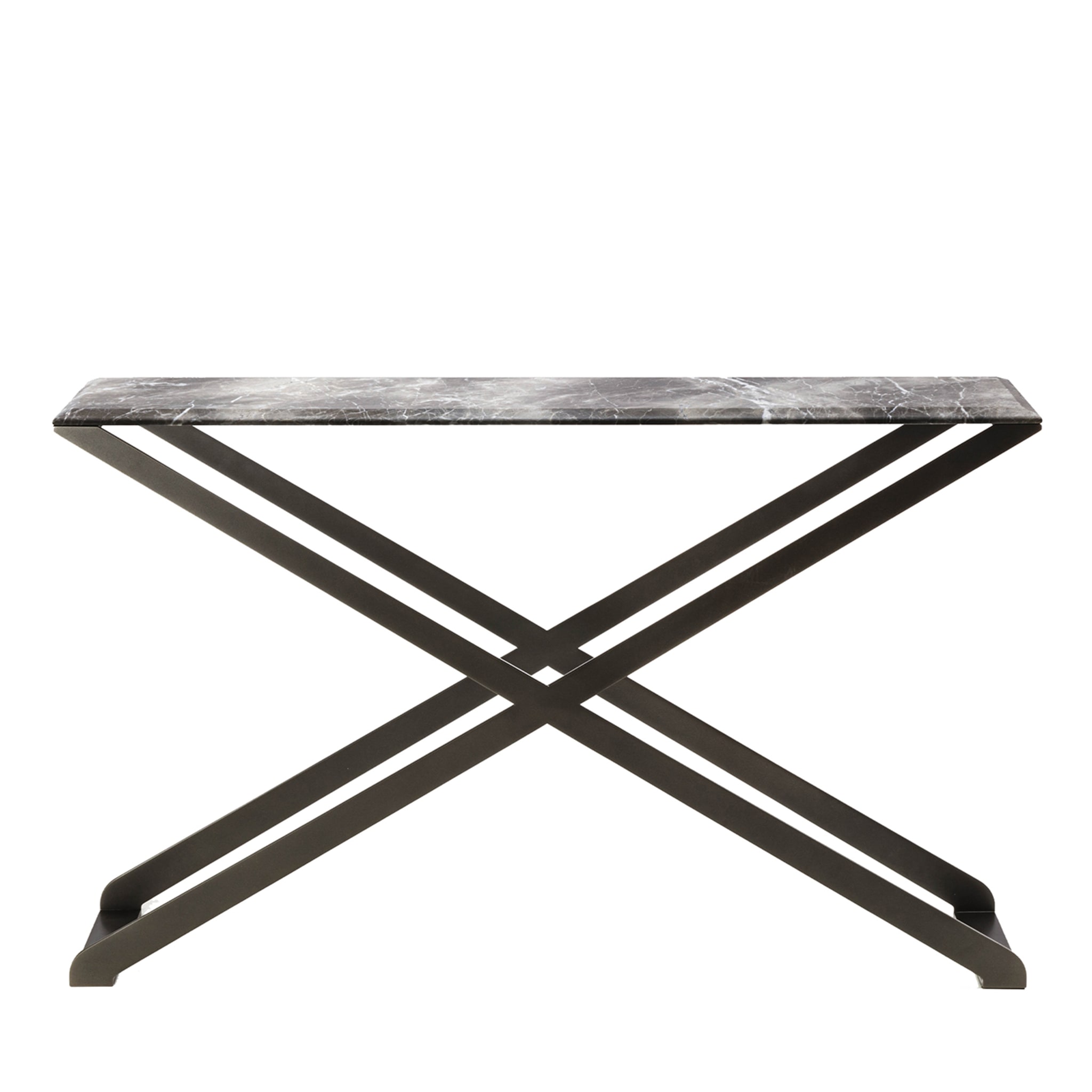 Crossover Marquinia marble console table - Main view