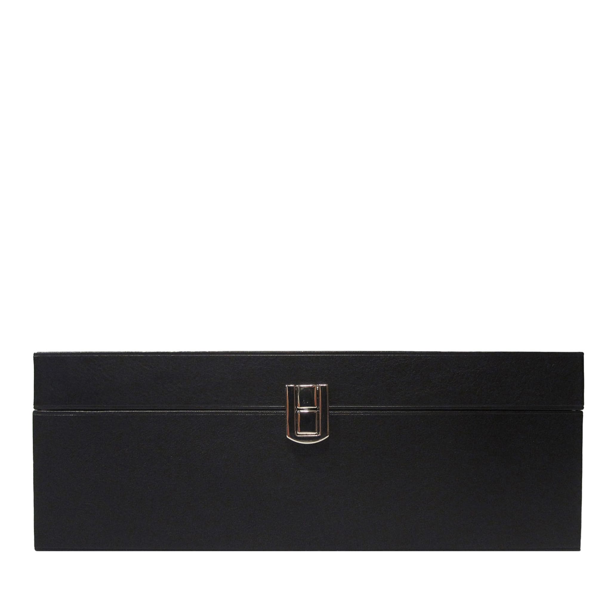 Leather Jewelry Box with Leather Onlay Decoration - Main view
