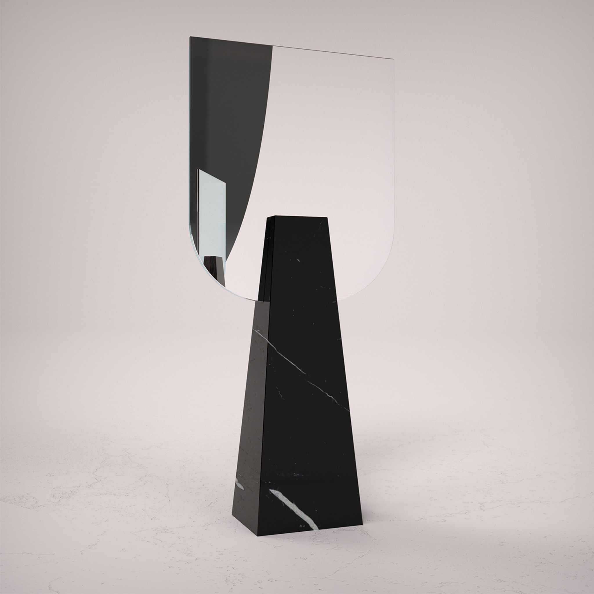 Ophelia Black Marquina Table Mirror - Vue alternative 2