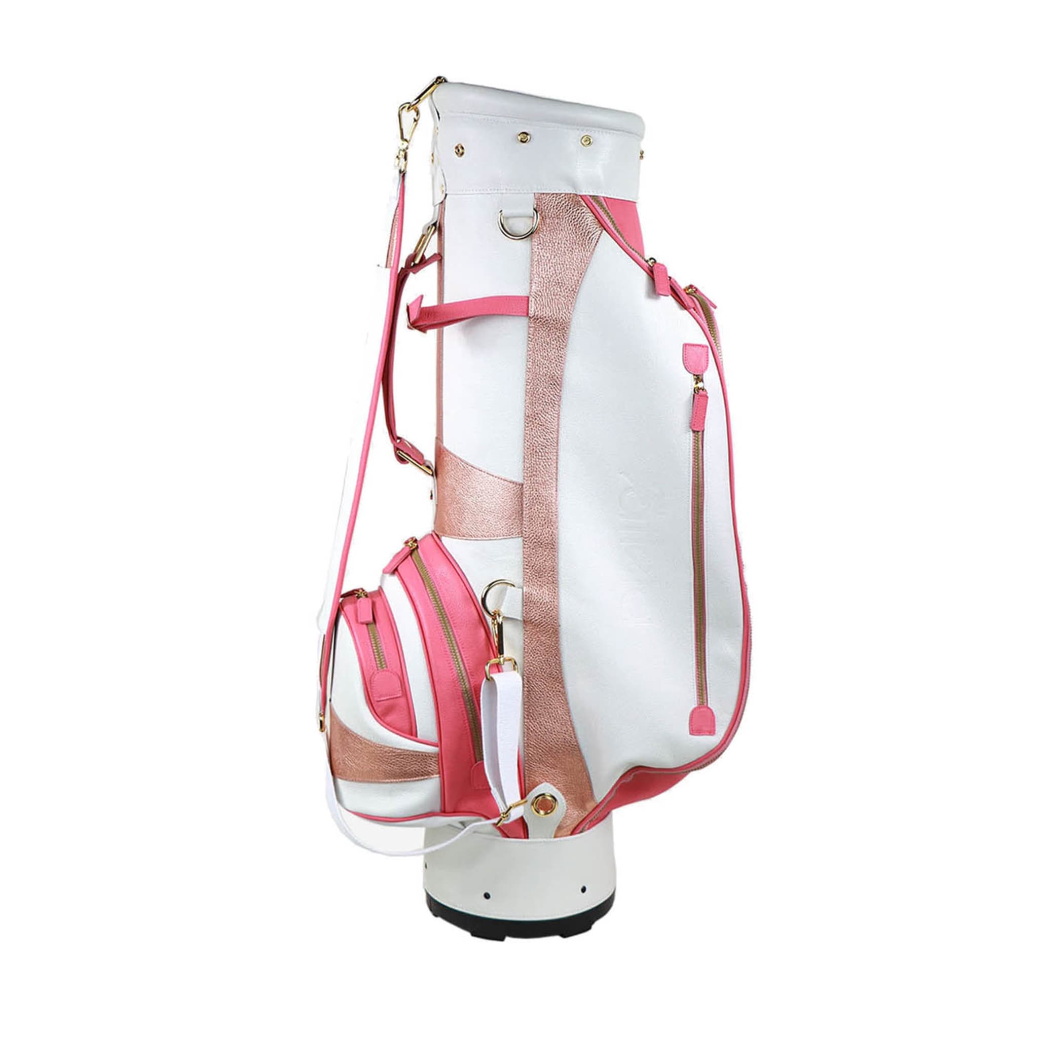 Imperiale Pink & White Leather Golf Bag - Main view