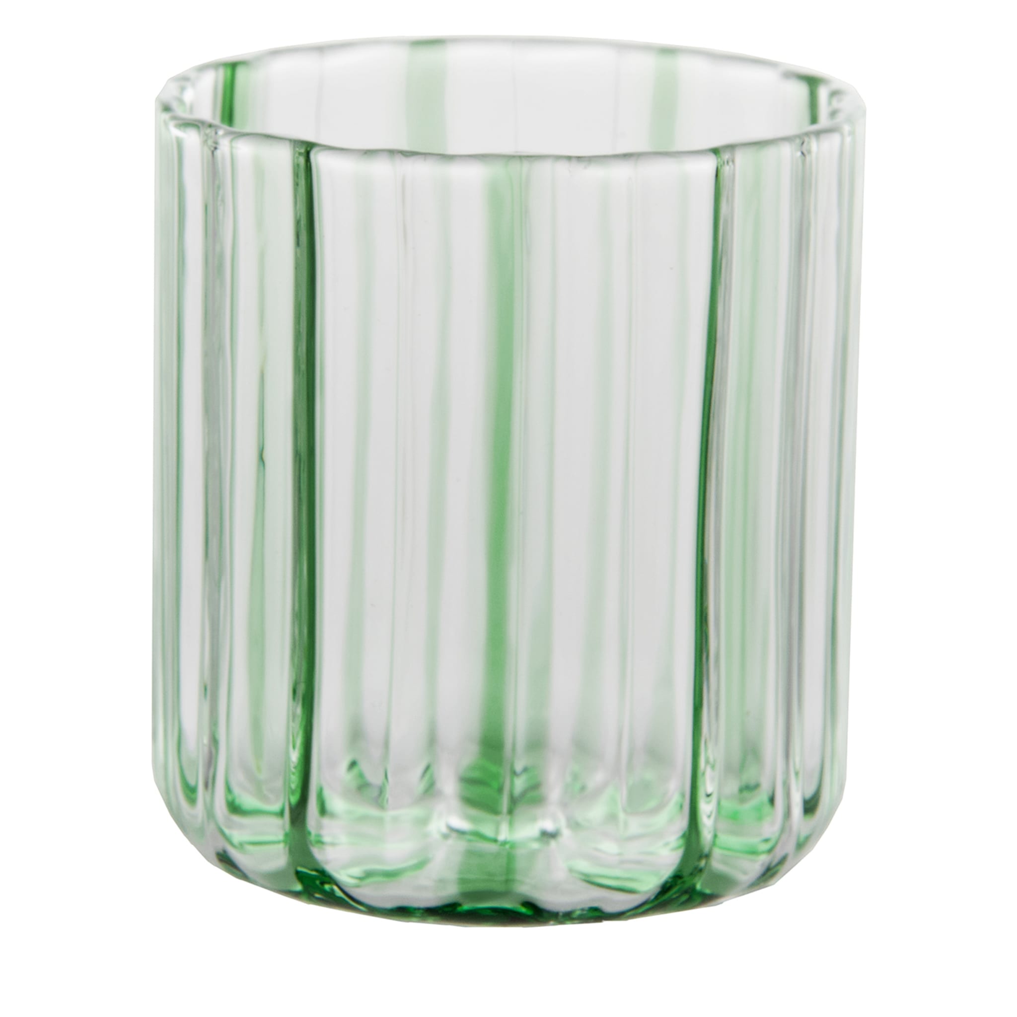 Bicchiere a strisce verdi - Vista principale
