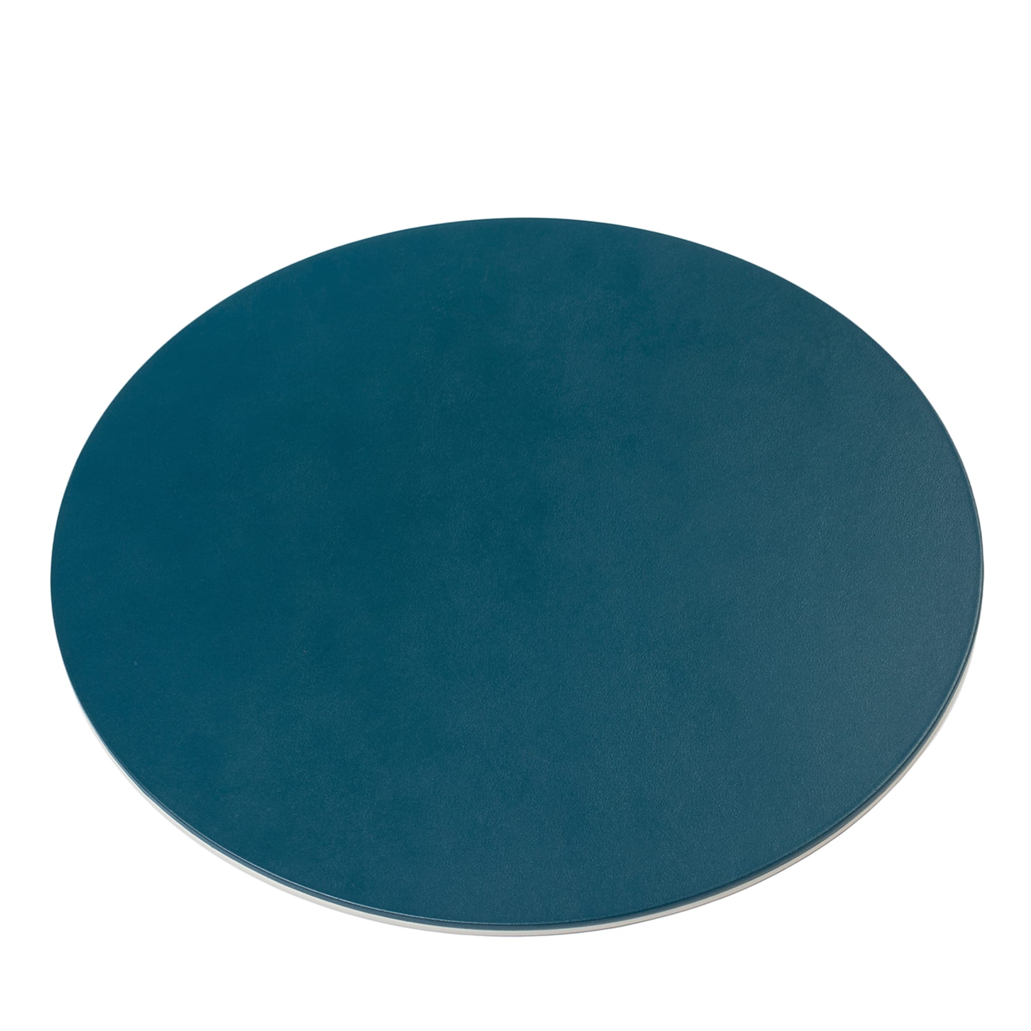 Mondrian Amalfi Blau und Luna Weiß Rundes Tischset - Hauptansicht