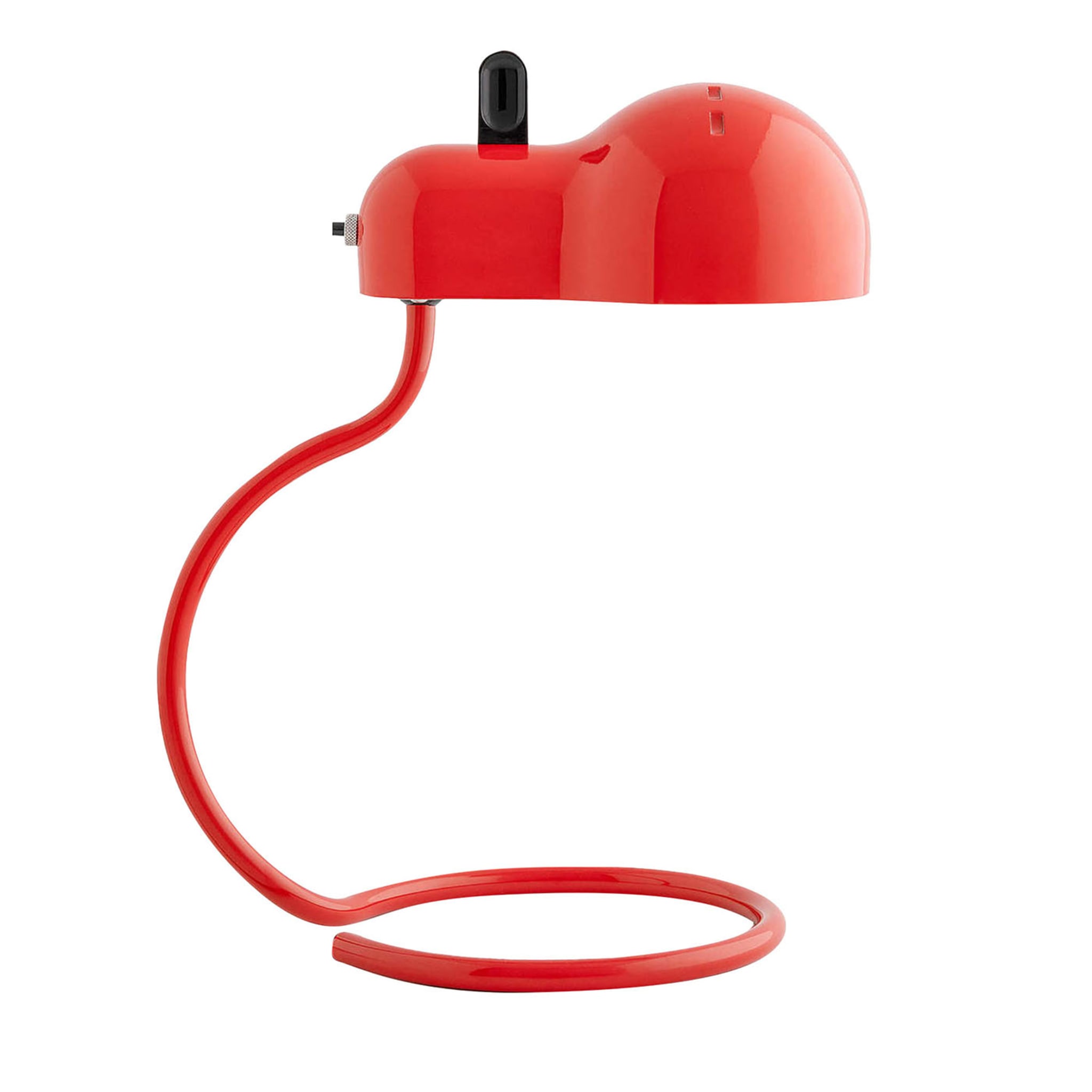 MiniTopo Total Red Table Lamp design by Joe Colombo - Vue principale