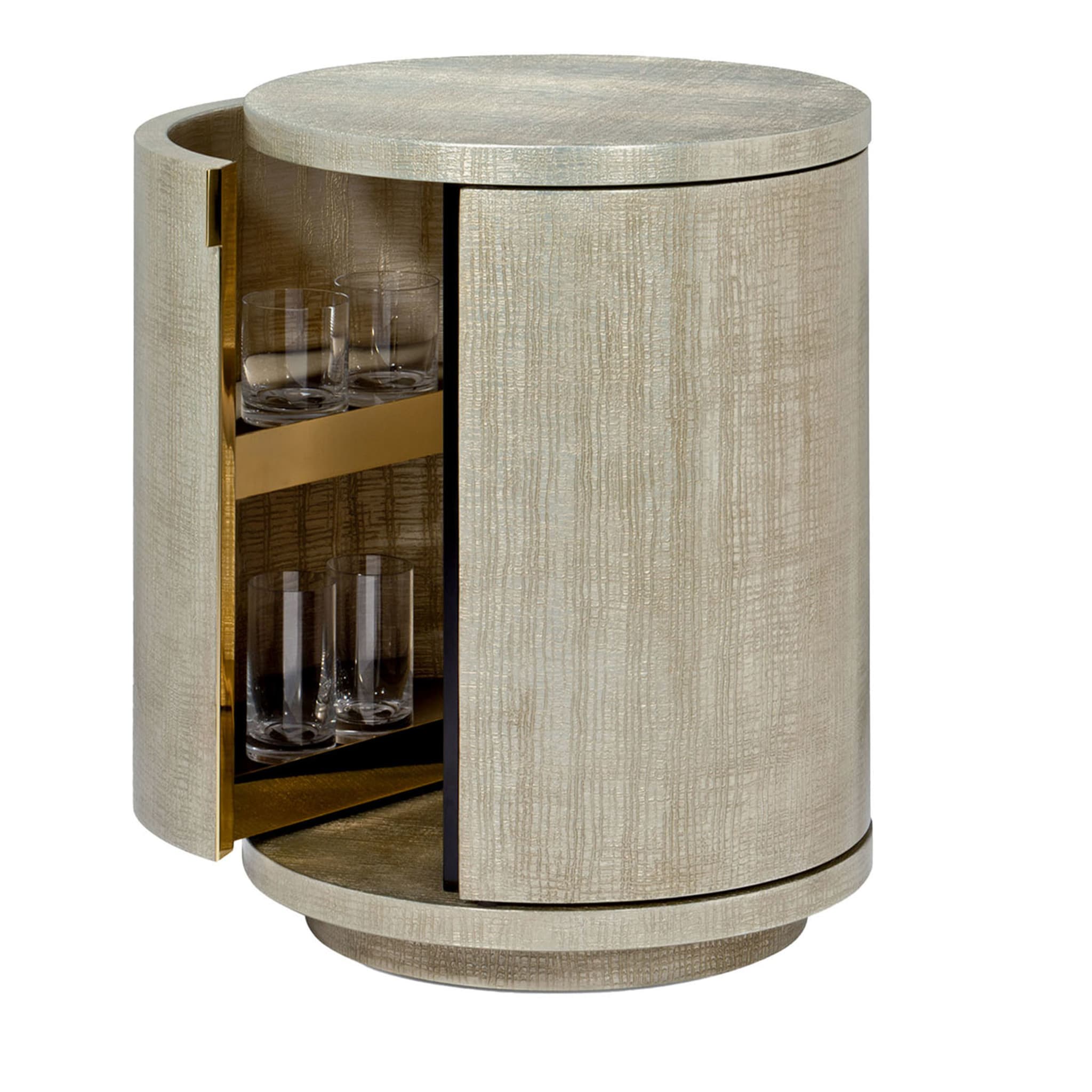 Circle Small Store Barware White Gold Drafted Stucco - Main view