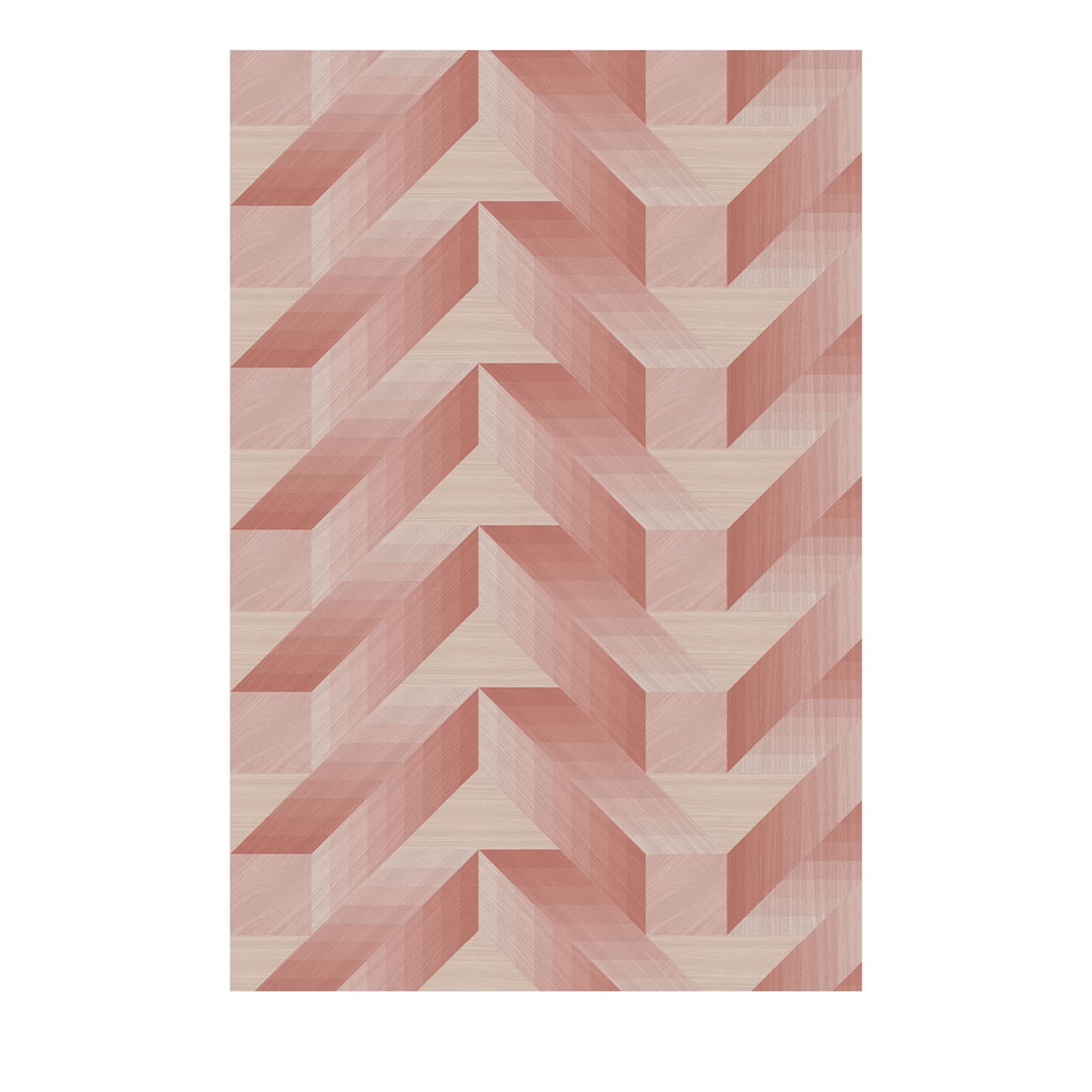 Carta da parati Geometry Cubes rosa polveroso - Vista principale