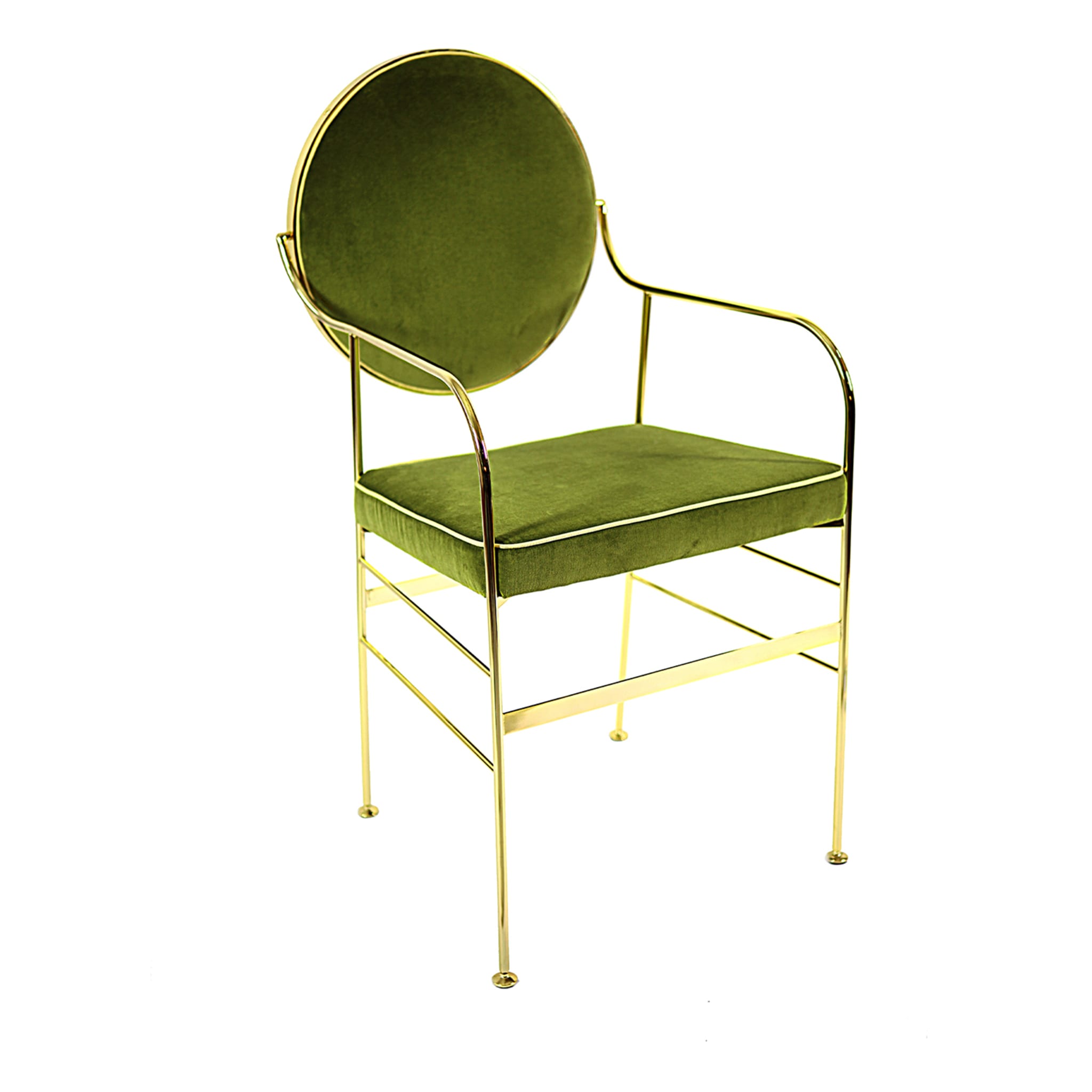 Set of 2 Luigina Gold and Pea Chair - Main view