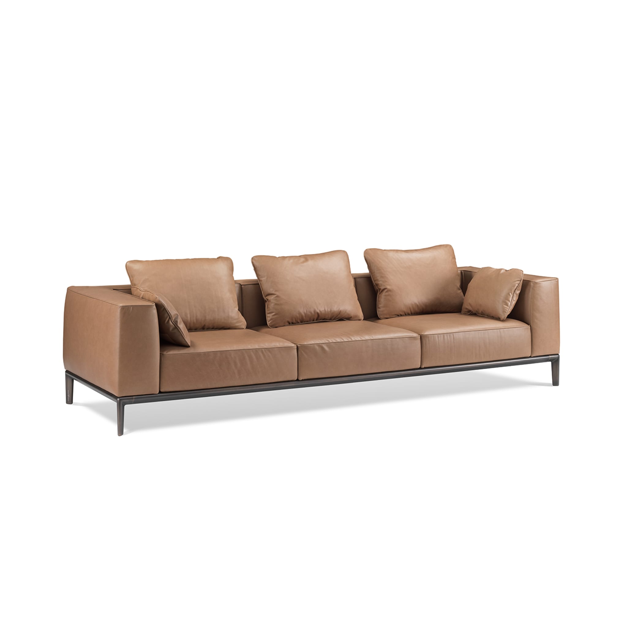 Milo Brown Leather Sofa by Stefano Giovannoni - Alternative view 4
