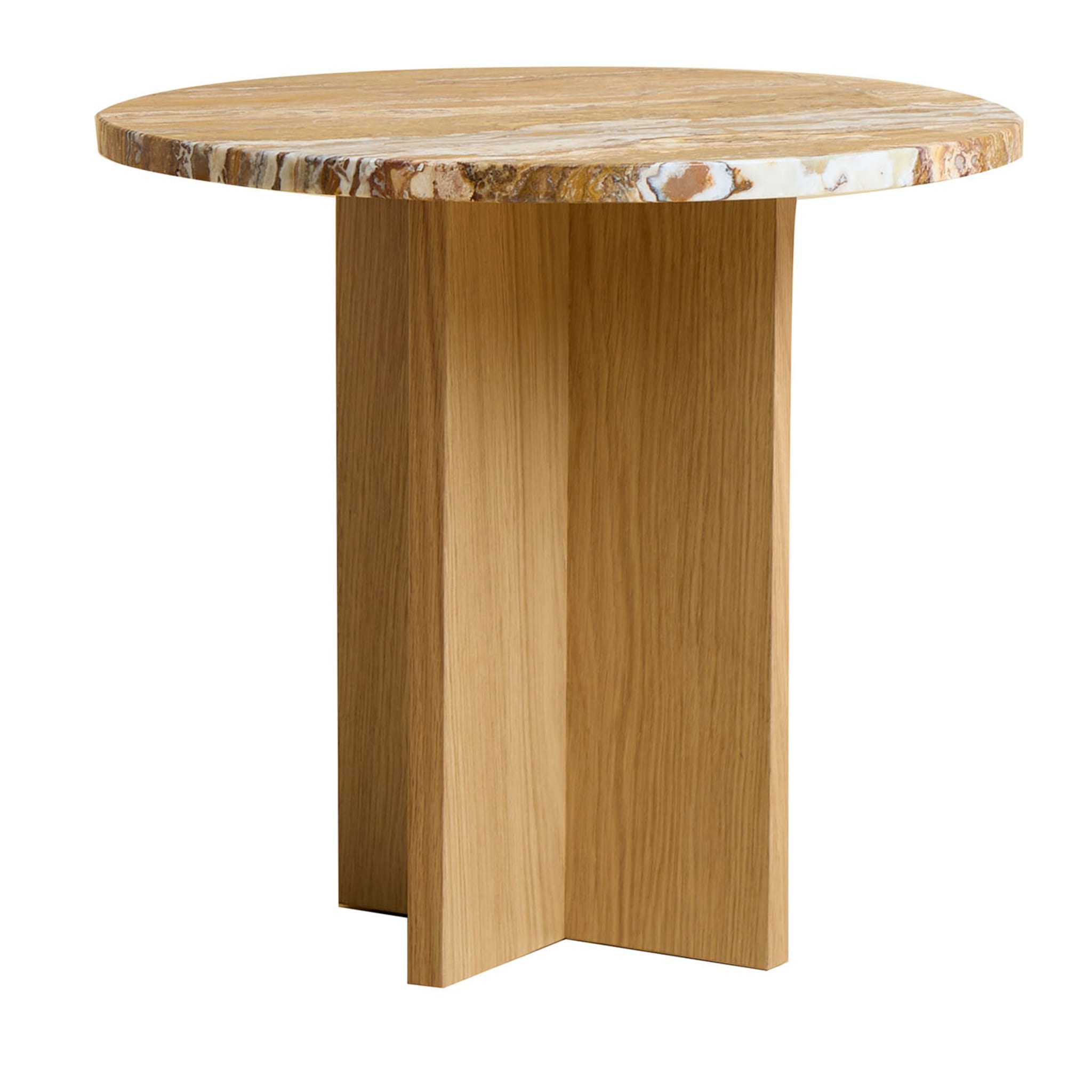 Sherman Travertino and Durmast Side Table - Main view