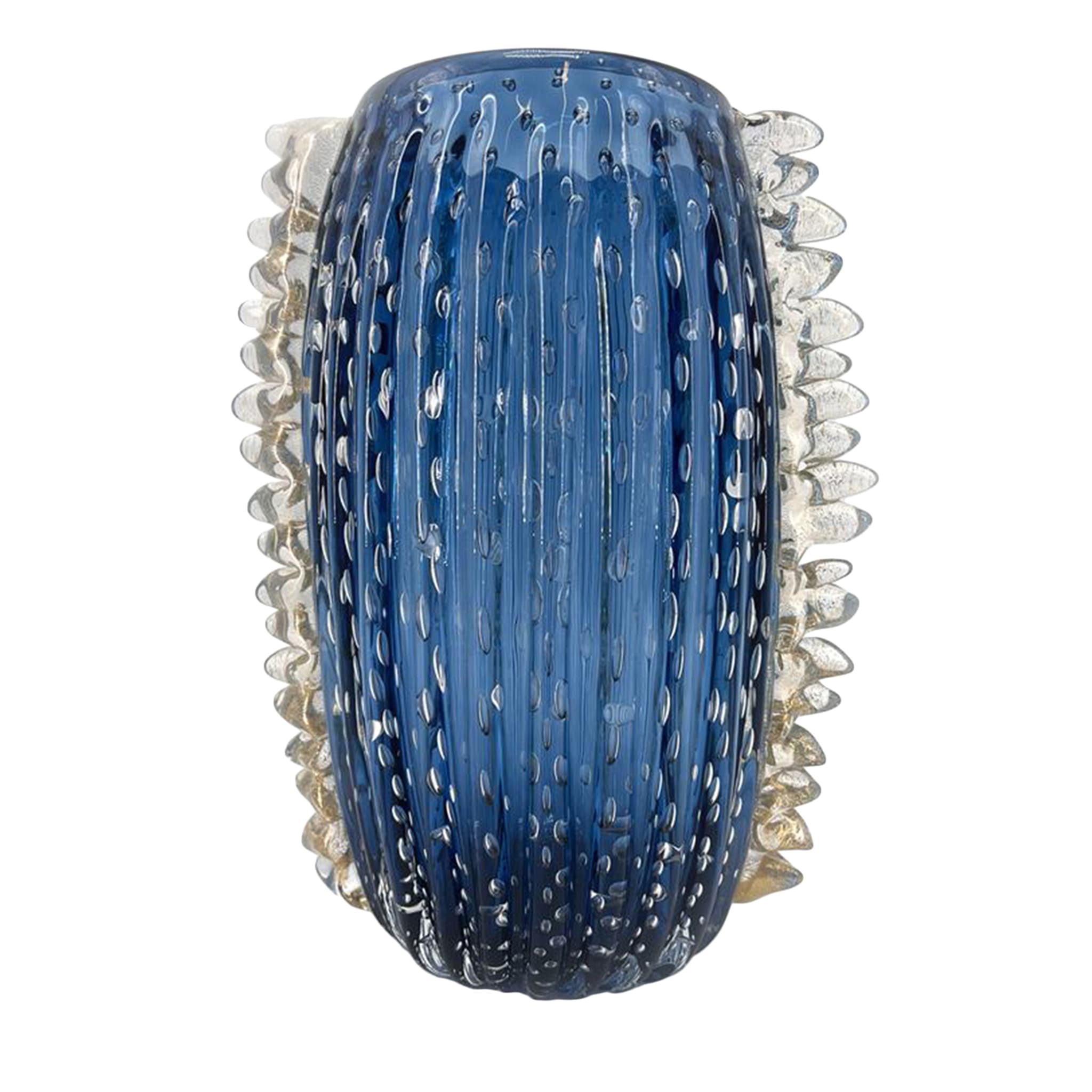 Bulging Submerged-Balloton Marineblau &amp; Transparente Vase - Hauptansicht