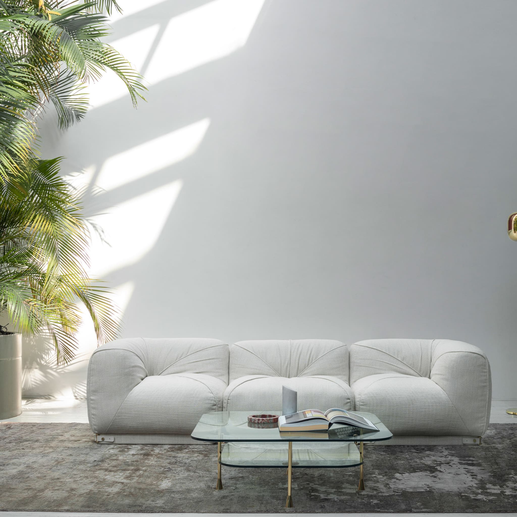 Leisure 3-Seater White Sofa by Lorenza Bozzoli - Alternative view 4