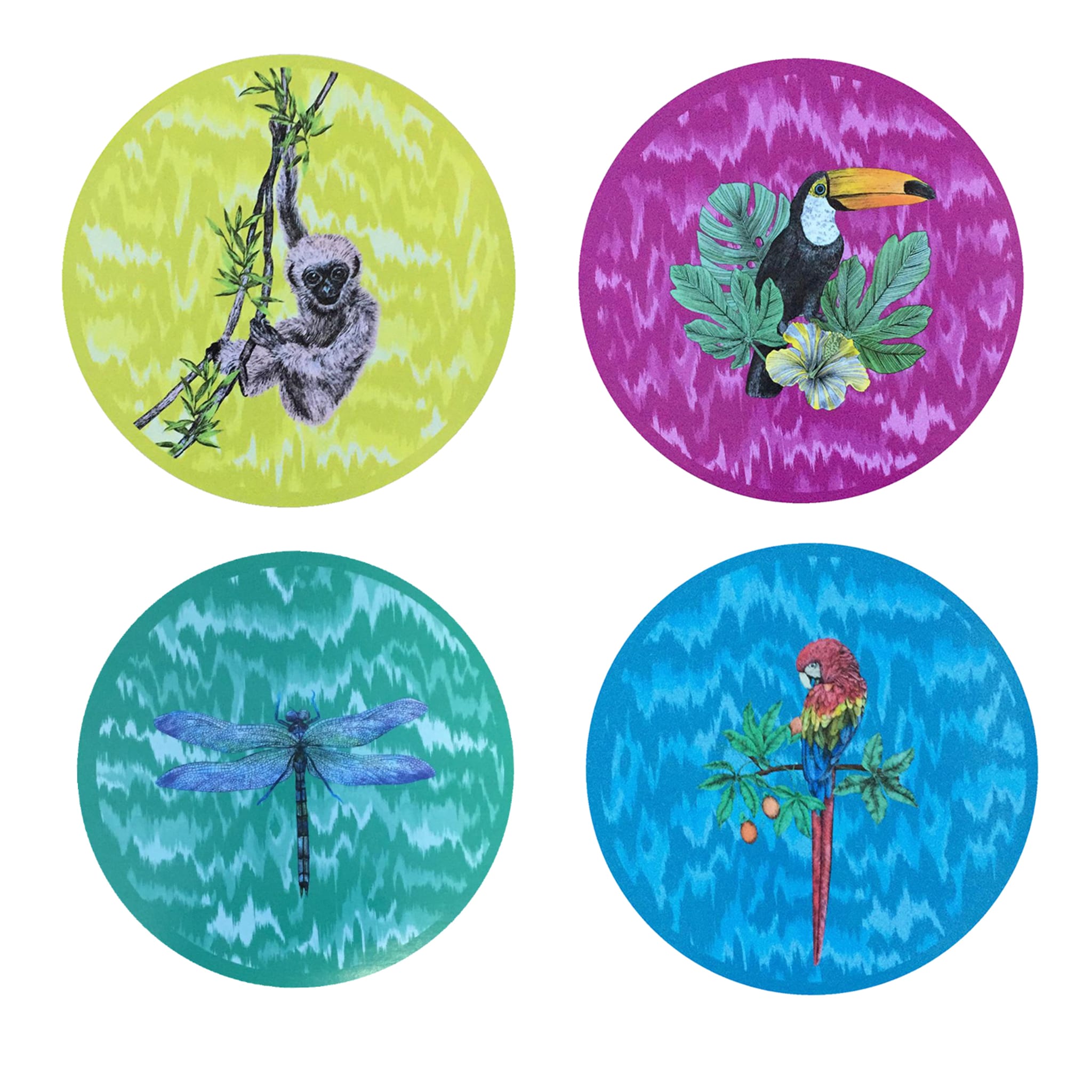 SET OF 4 - TROPICAL PLACEMATS - Main view