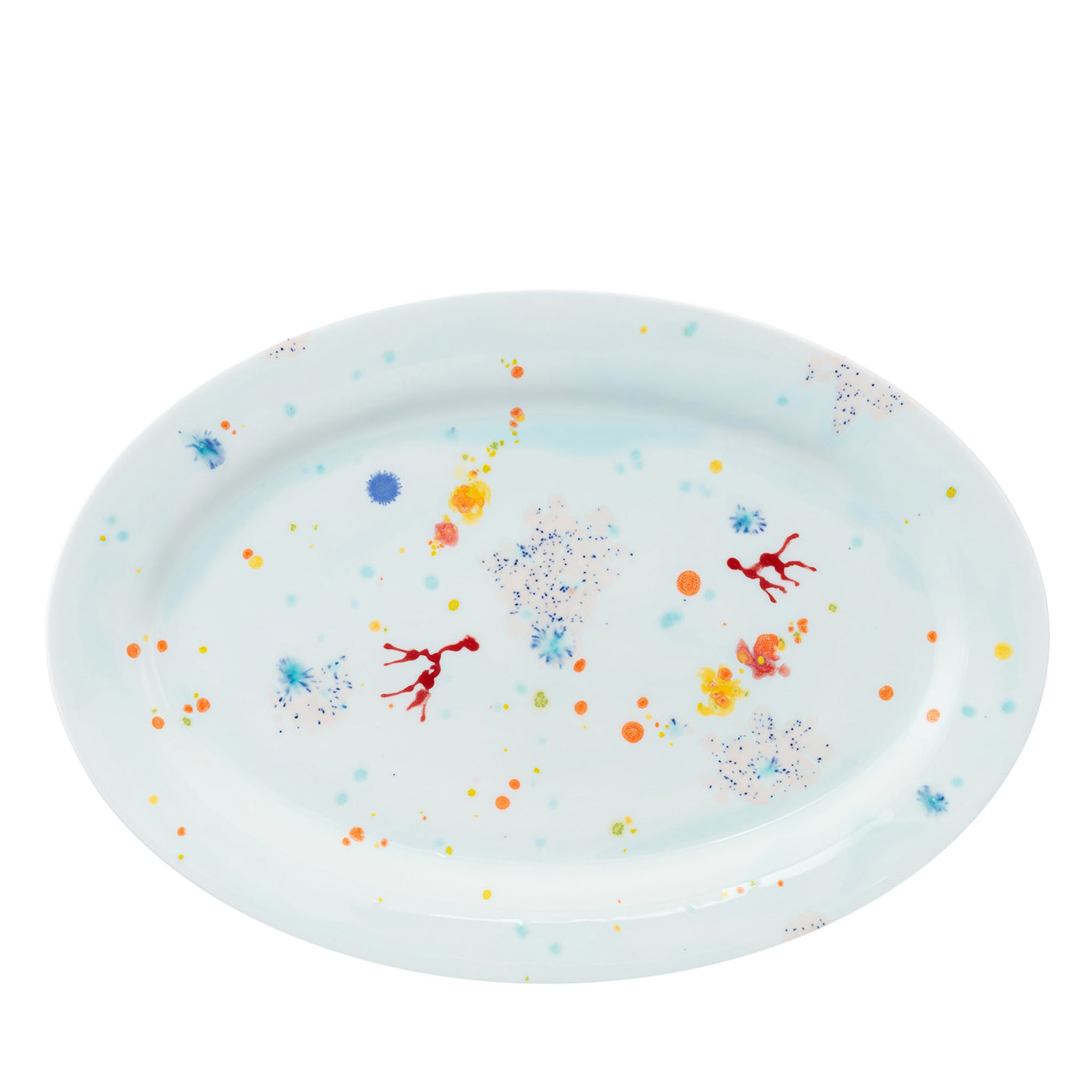 Blue Seabed Large Oval Plate - Main view