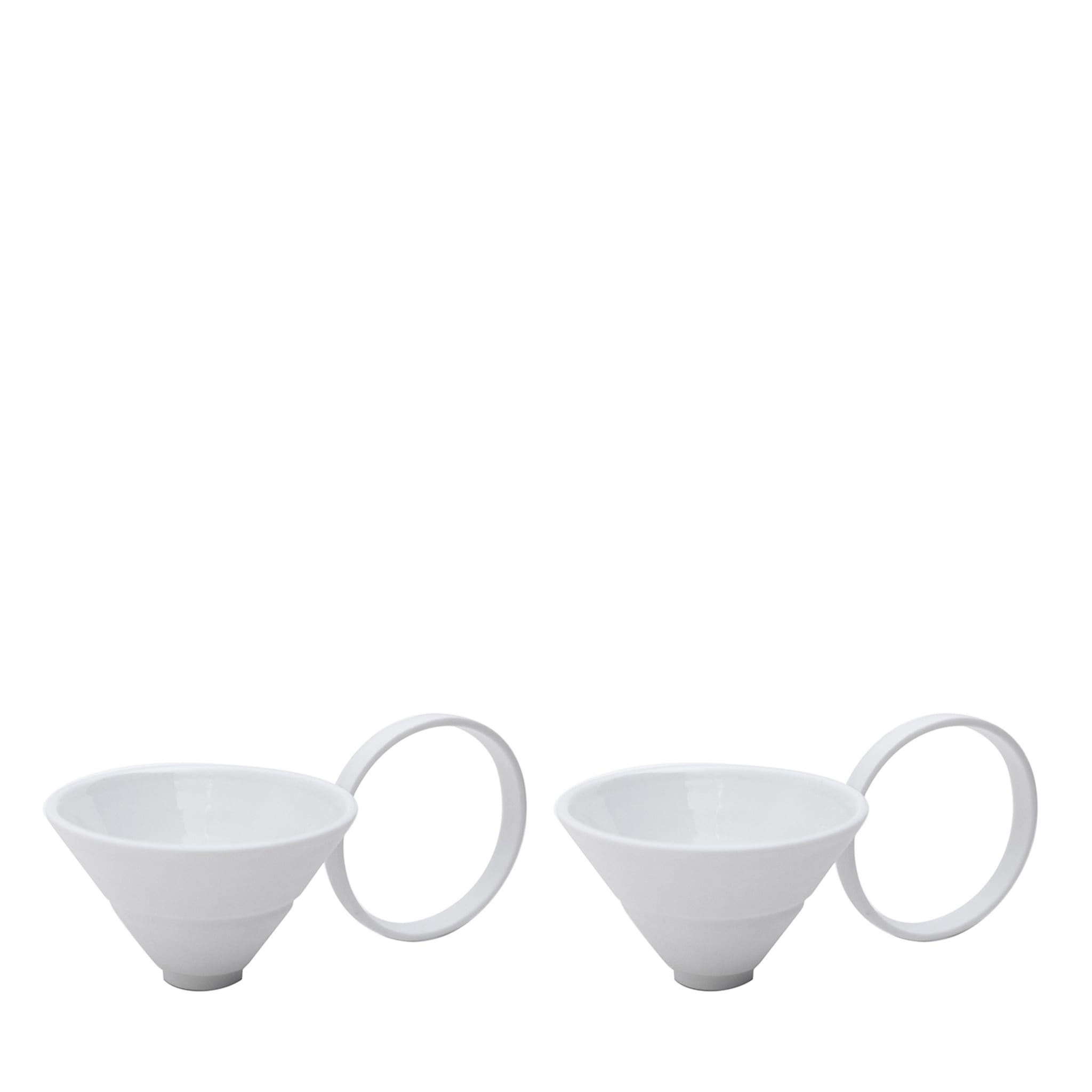 Set Of 2 Circle Coffee Cups And Saucers - Alternative view 2
