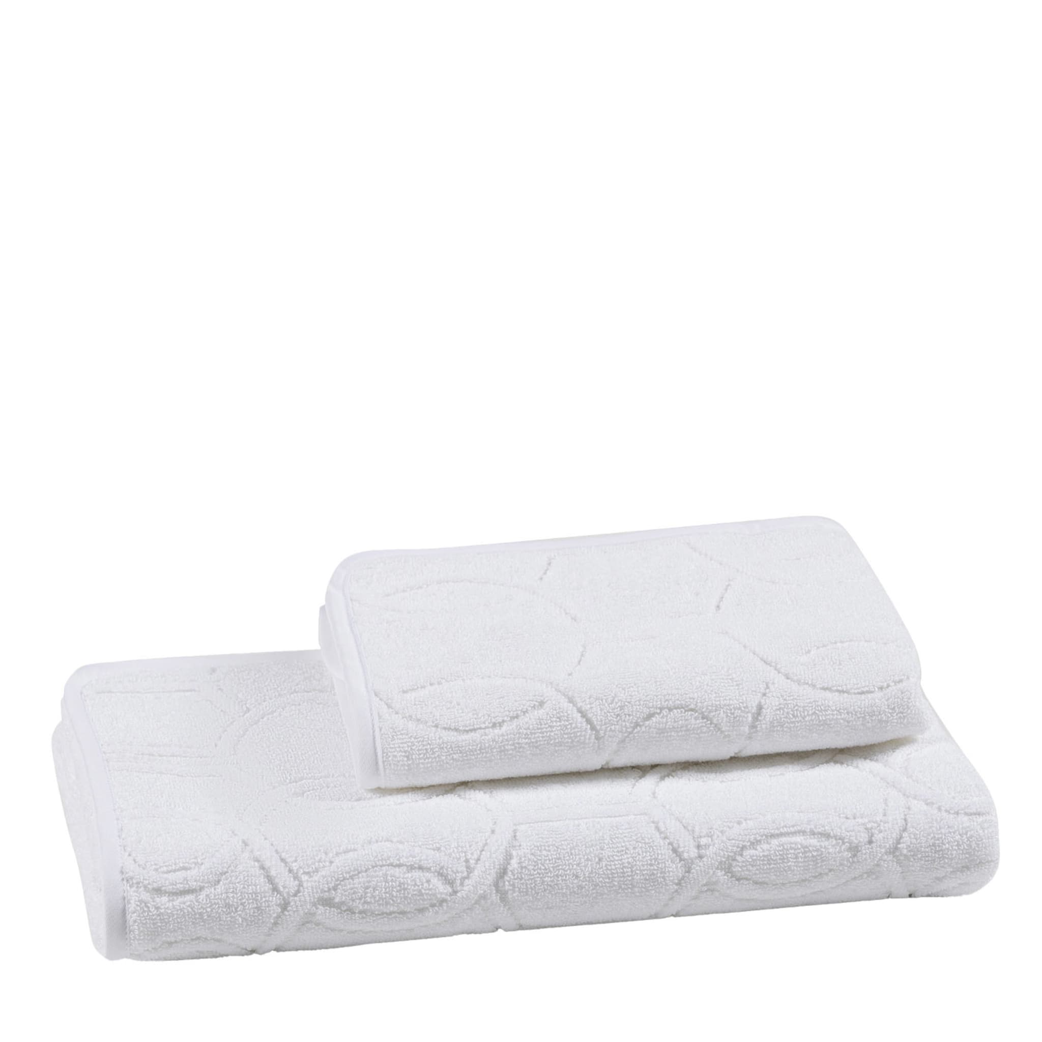 Set di asciugamani bianchi jacquard Shangri-La - Vista principale