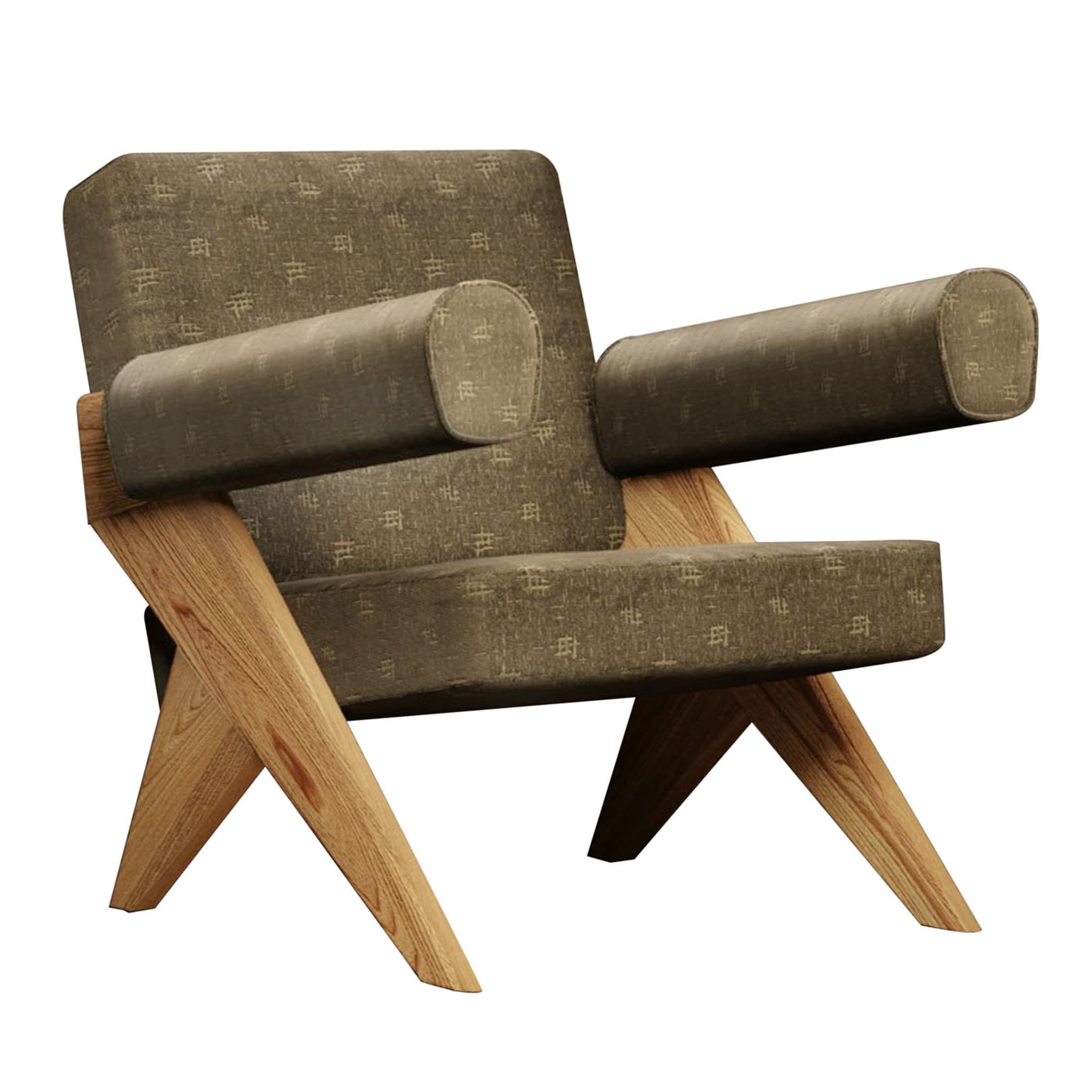 Souvenir Elm Wood & Fabric Armchair - Main view