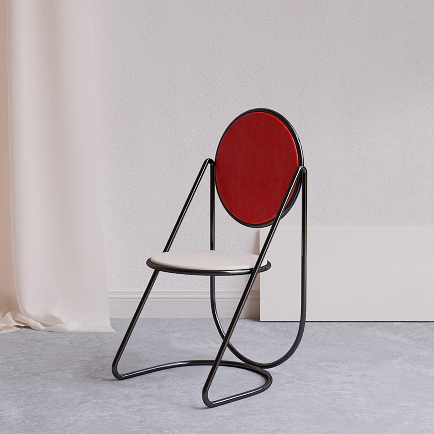 U-Disk Black/Red/Ivory Chair - Le Dictateur