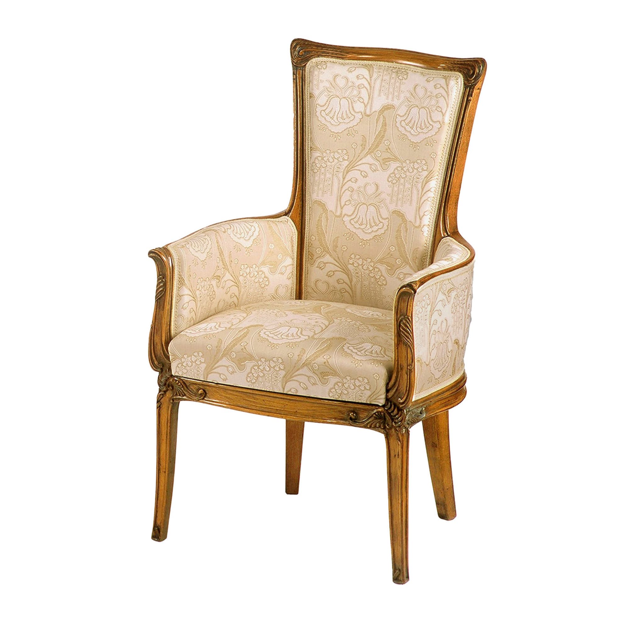 Fauteuil Liberty blanc crème par Louis Majorelle - Vue principale