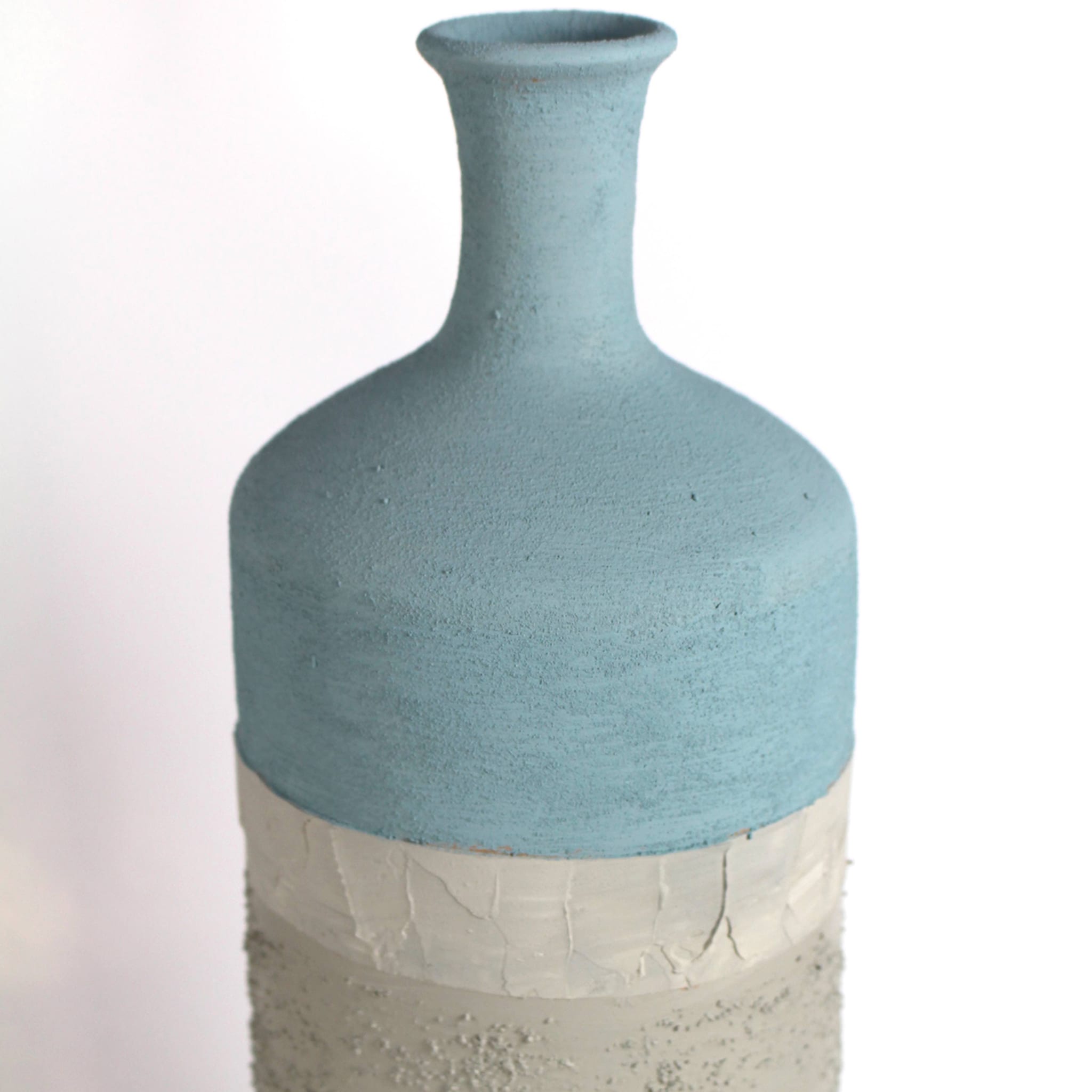 Azurblaue, graue und gelbe Vase 25 von Mascia Meccani - Alternative Ansicht 1
