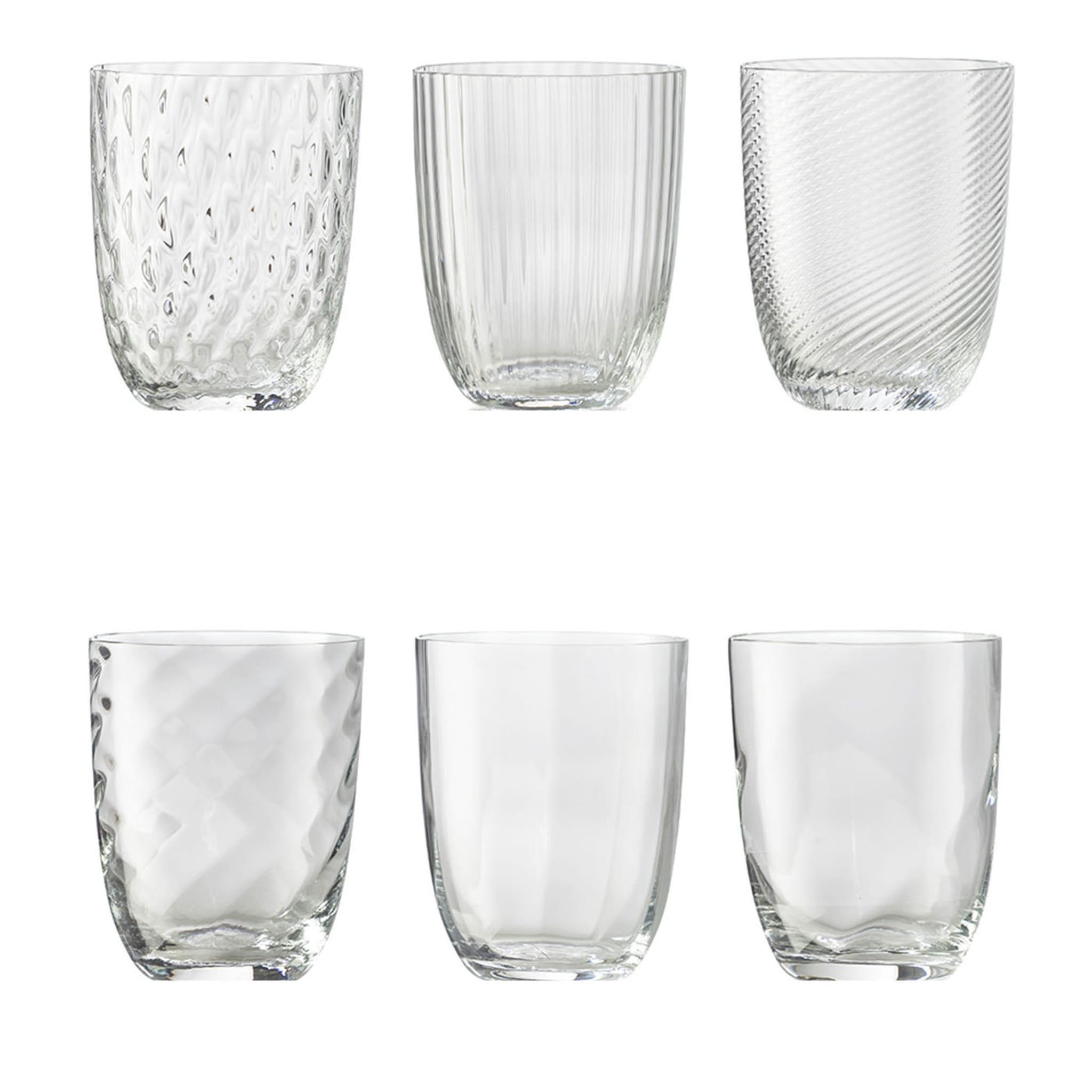 Idra Set de 6 verres transparents assortis - Vue principale