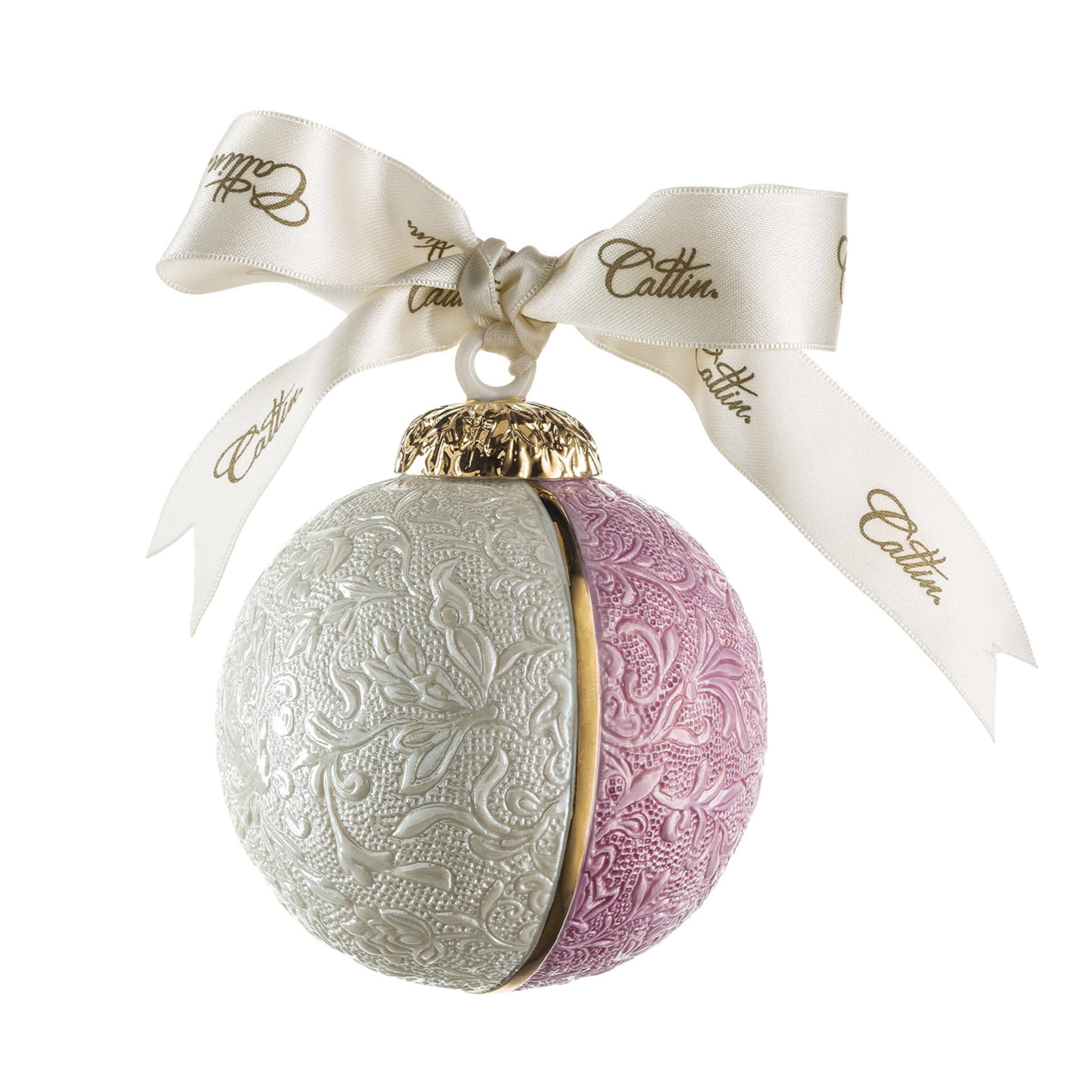 Damask Peraly Candy Christmas Bauble - Main view