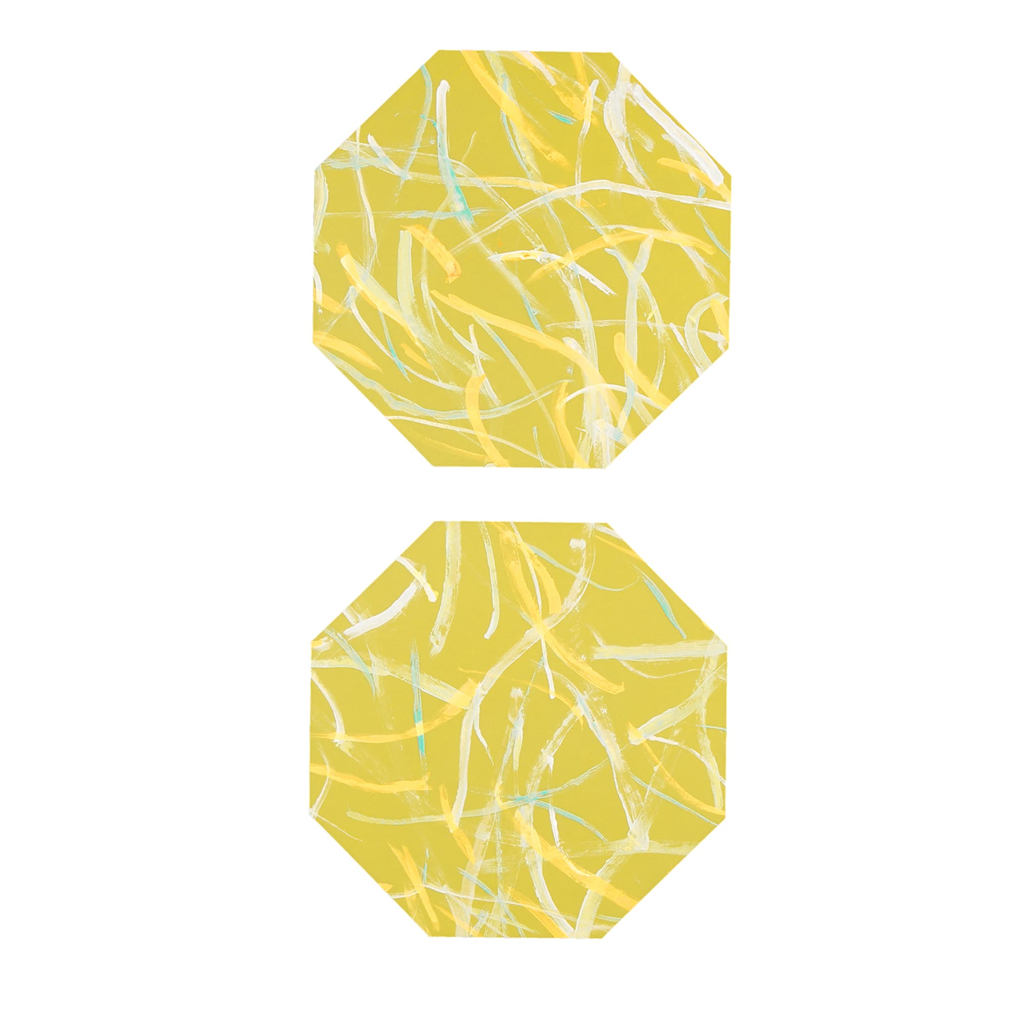 Lot de 2 sets de table octogonaux Roman Breeze en jaune - Vue principale