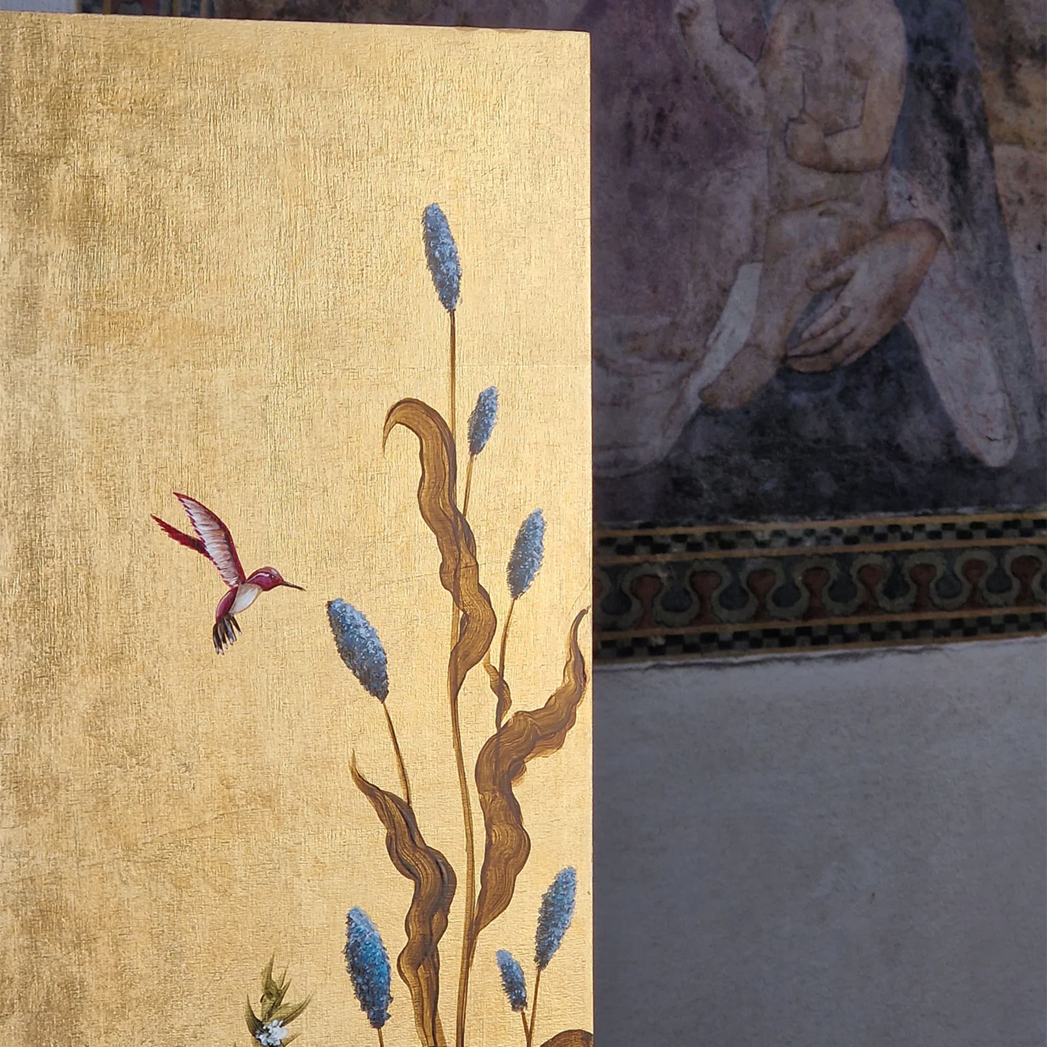 Giù in cortile Triptych - Alternative view 2
