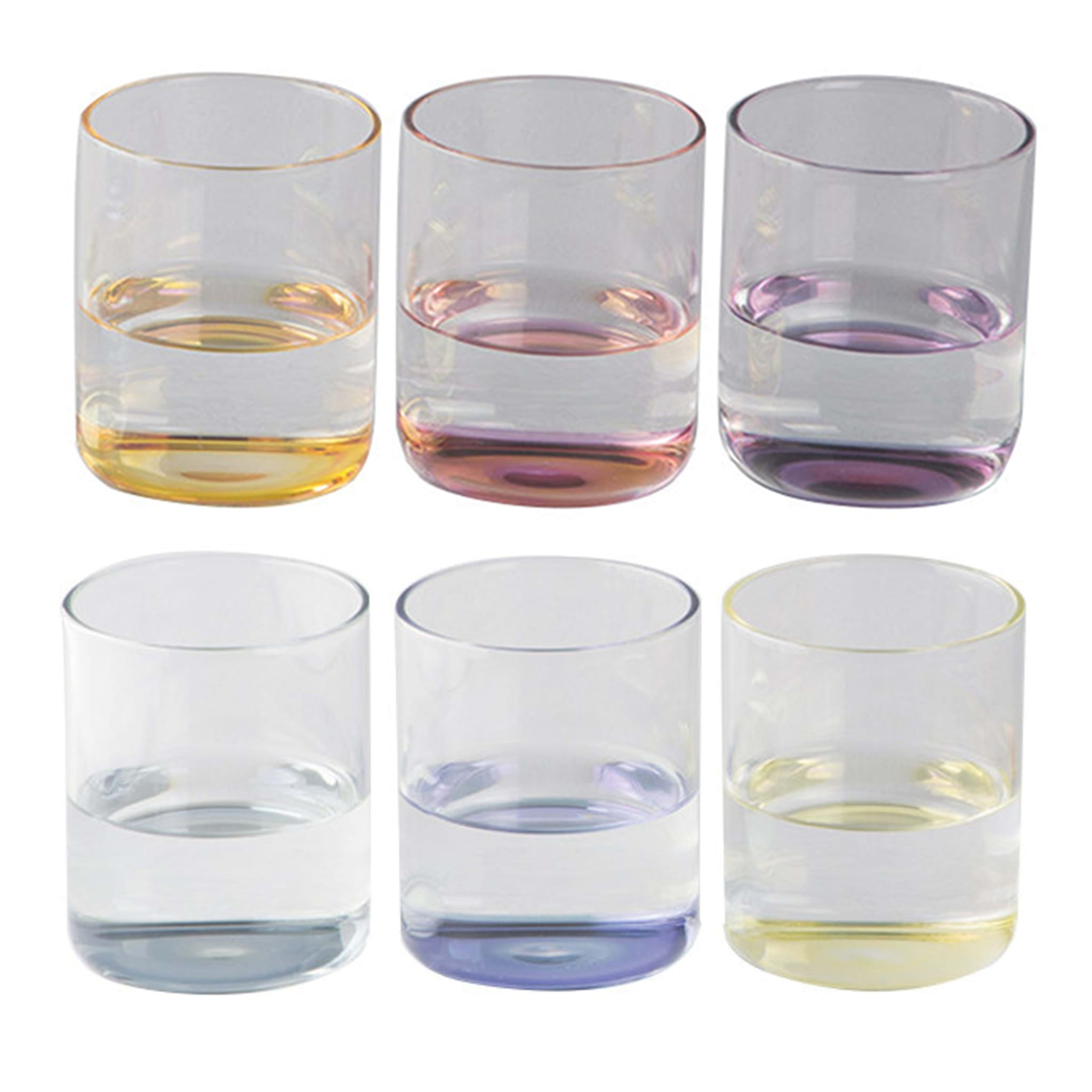 Iride Set of 6 Multicolored Glasses - Main view