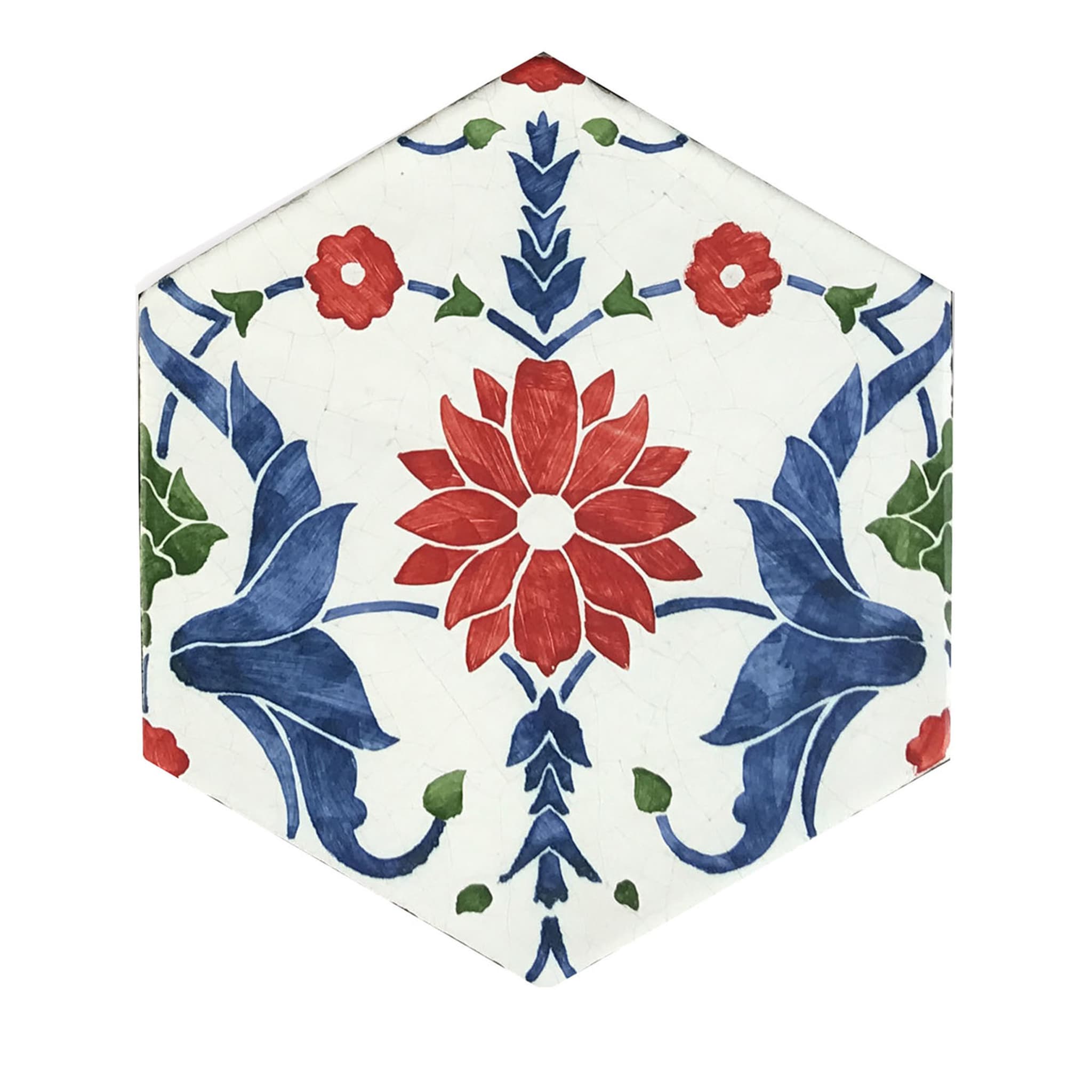 Daamè Set of 28 Hexagonal Floral Tiles - Main view