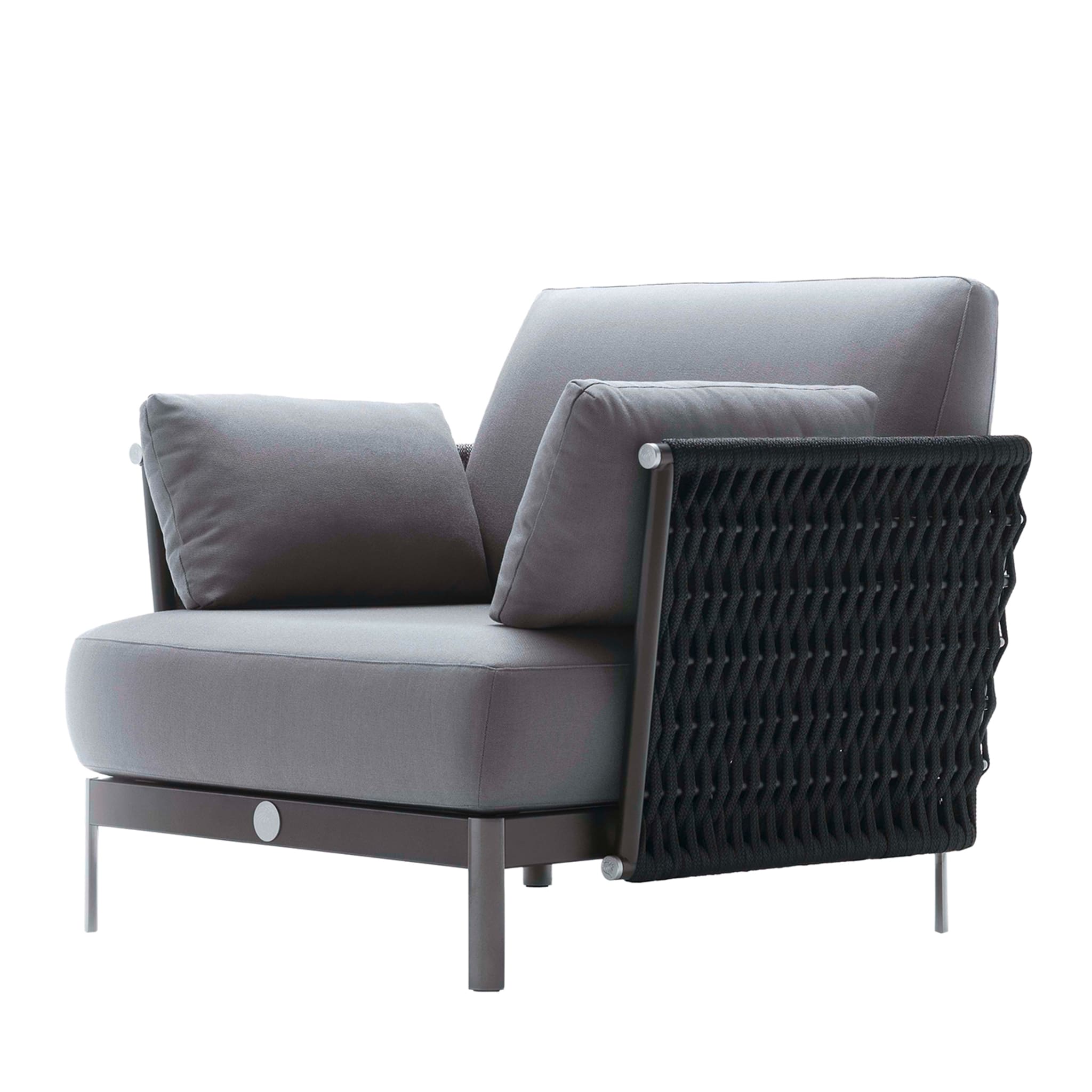 Black Outdoor Occasional fabric Chair - Main view