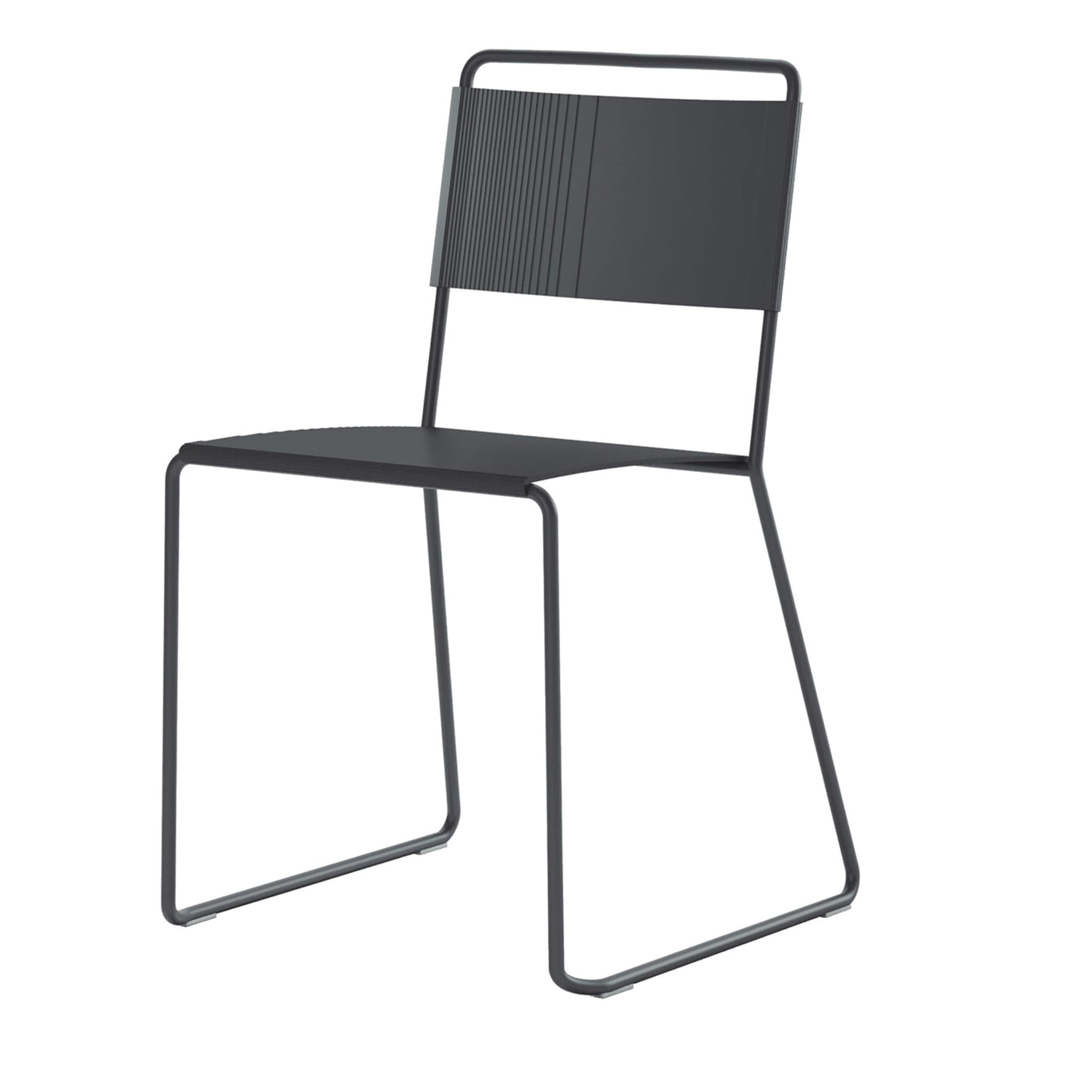Ensemble de 4 chaises Estrosa en aluminium peint - Vue principale