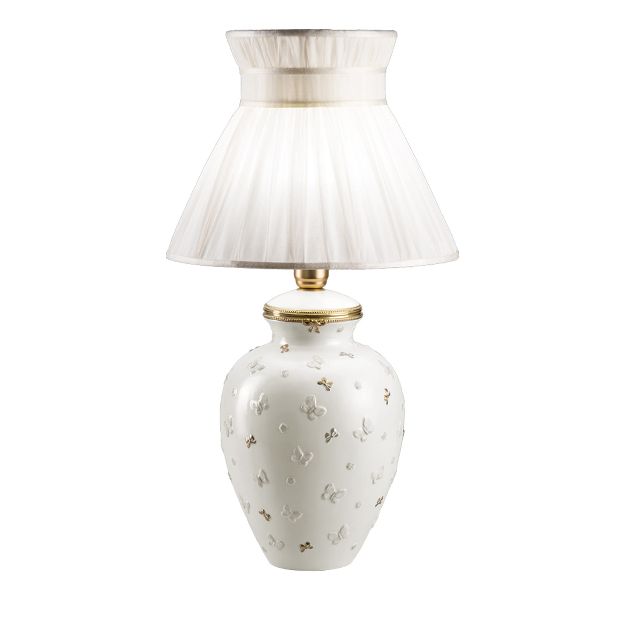 Butterfly Medium Classic-Style White Table Lamp - Main view