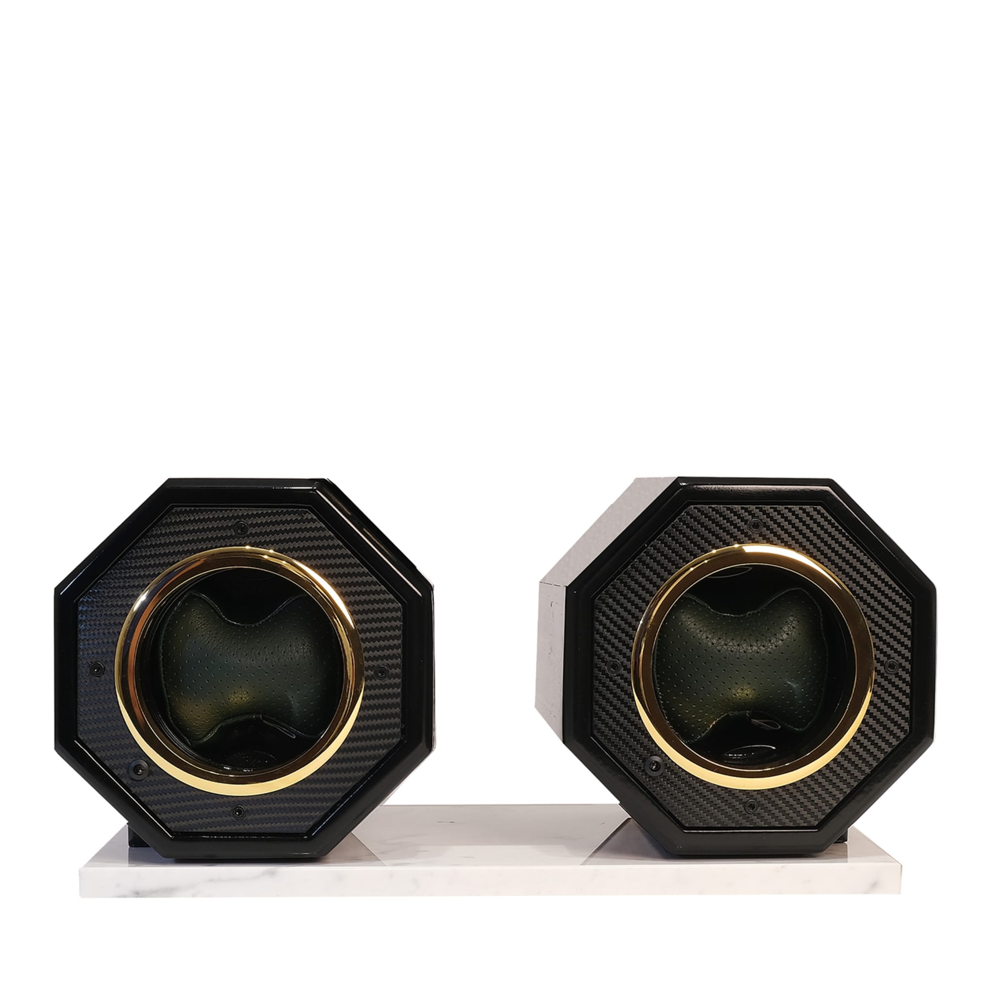 MT Octagon Double Watch Winder Green Leather - Main view
