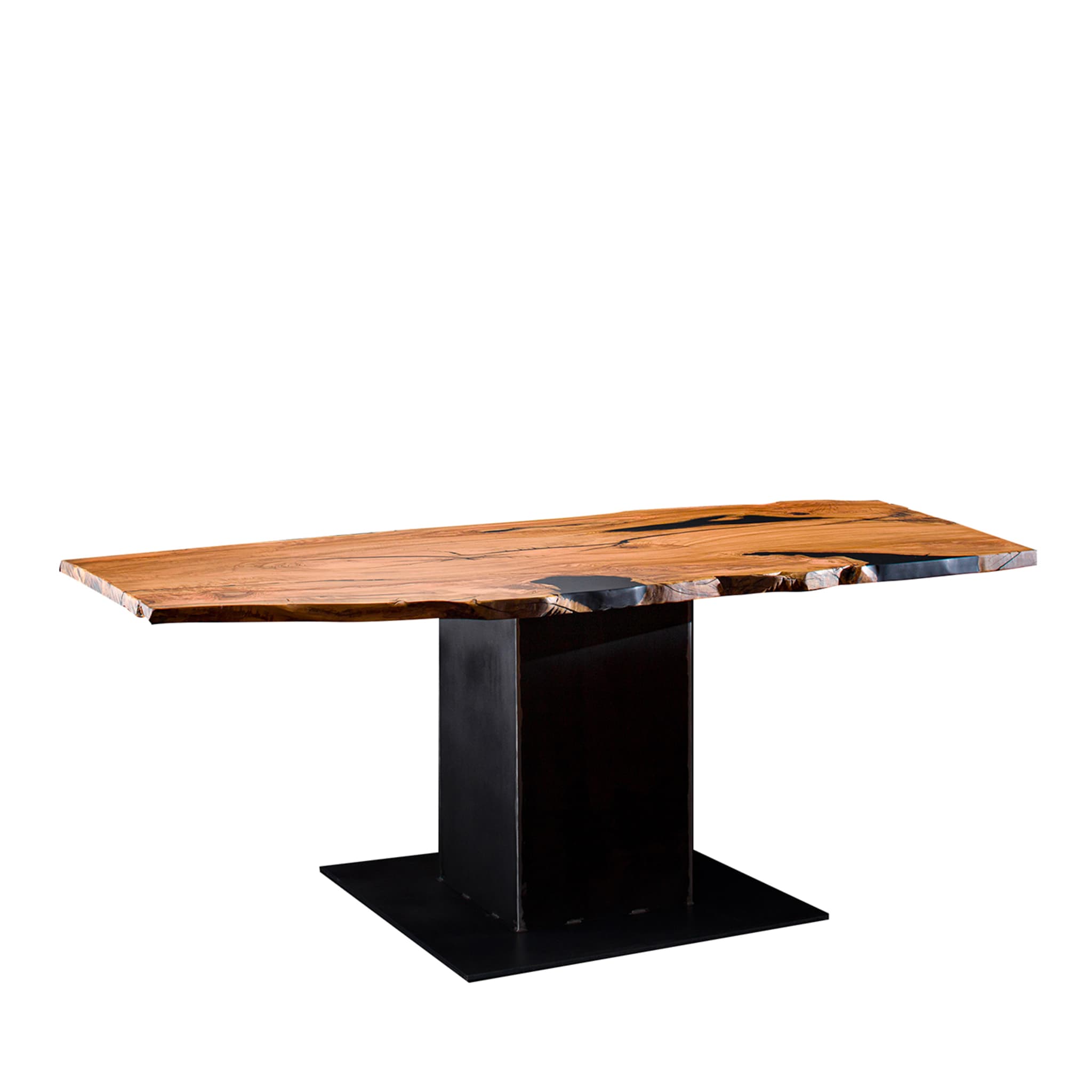 Mesa de comedor de madera de olivo - Vista principal