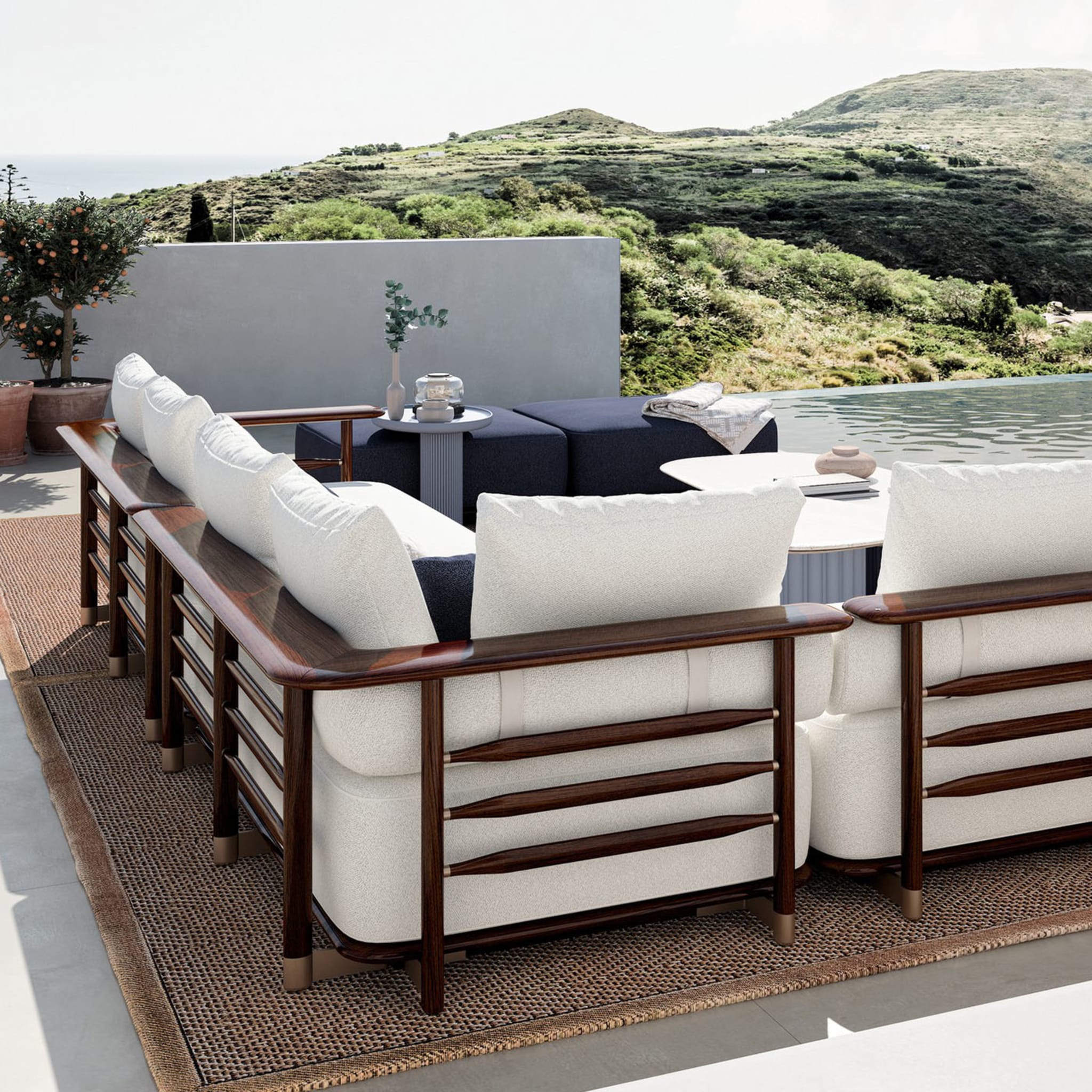 Pedro Weißes modulares Sofa  - Alternative Ansicht 3