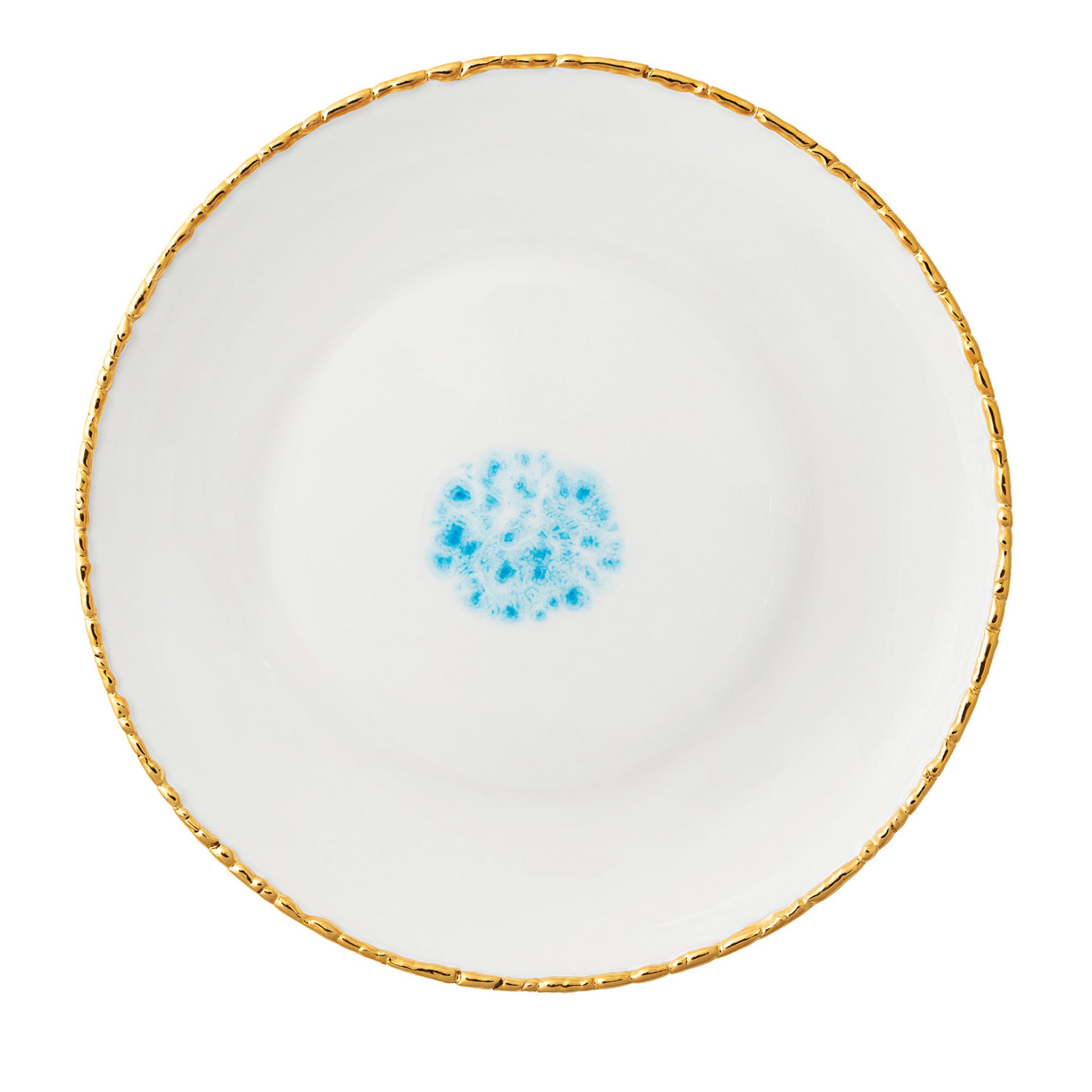 Celestial Set of 2 White Dinner Plates with Crackled Rim - Main view