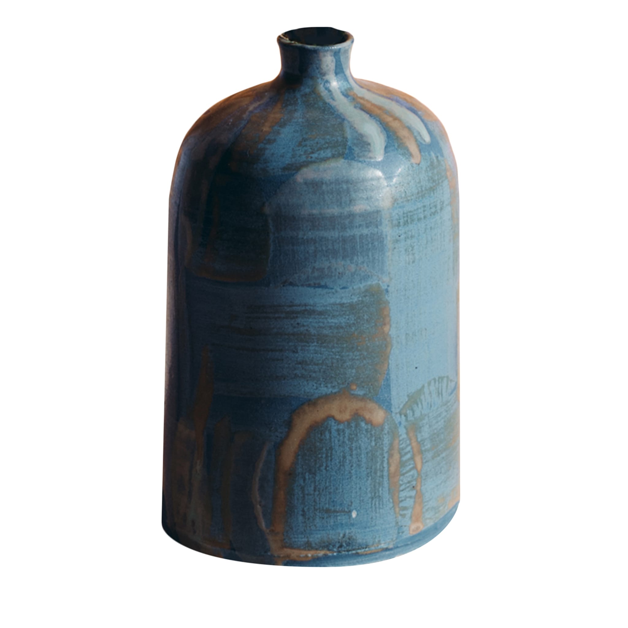 Blaue Keramikflasche - Hauptansicht