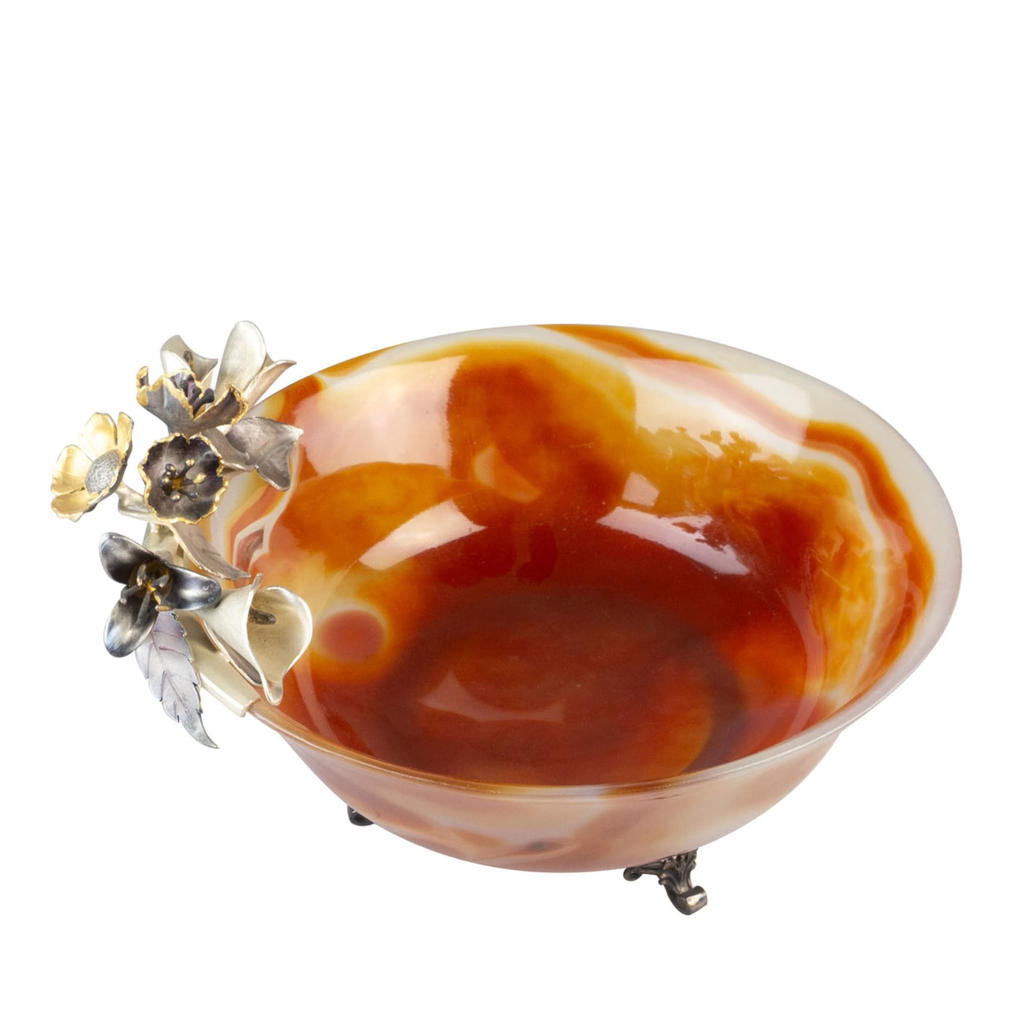 Carnelian Agate and Antique Silver Vide Poches - Main view