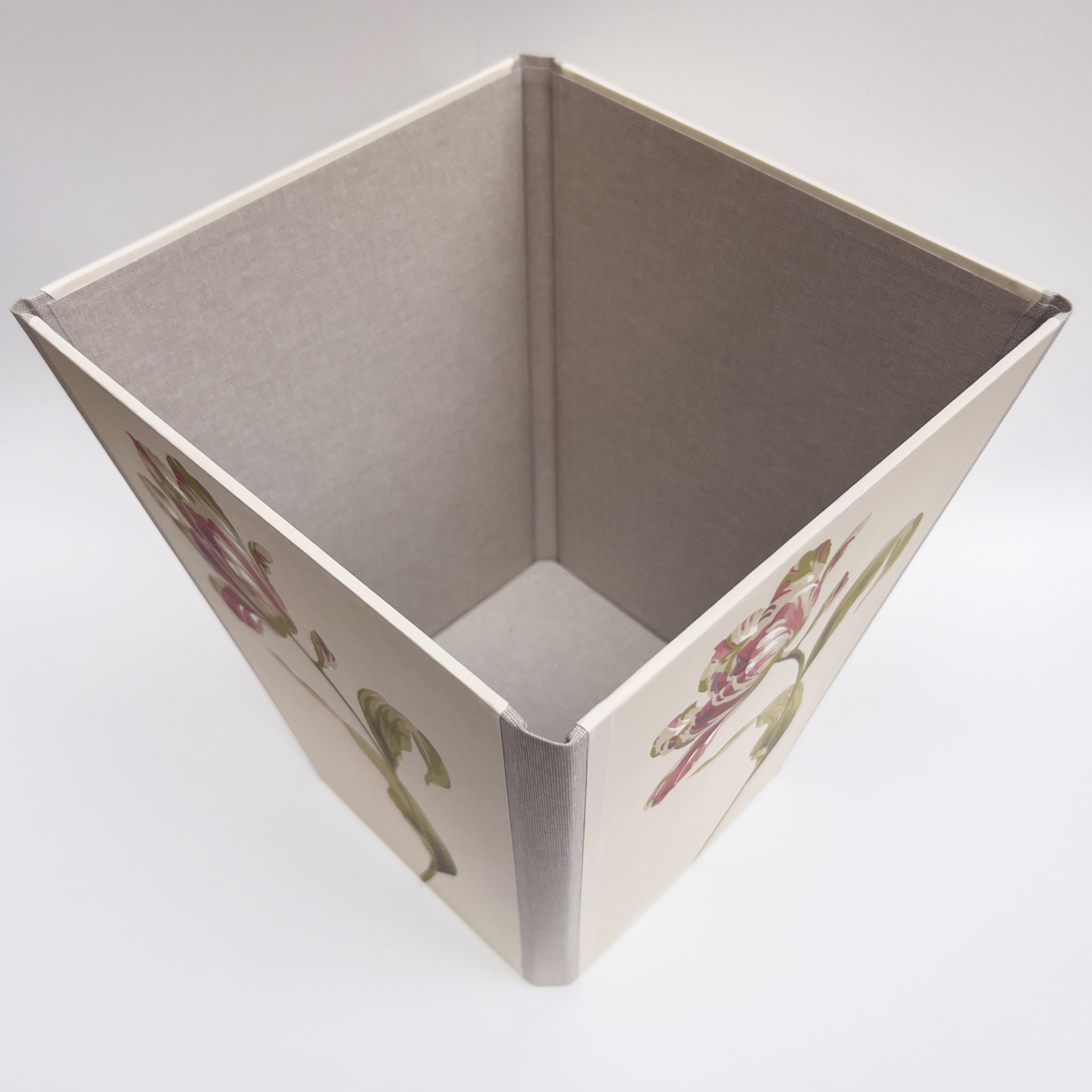 Floral Beige &amp; Taupe Faltbarer Papierkorb - Alternative Ansicht 3