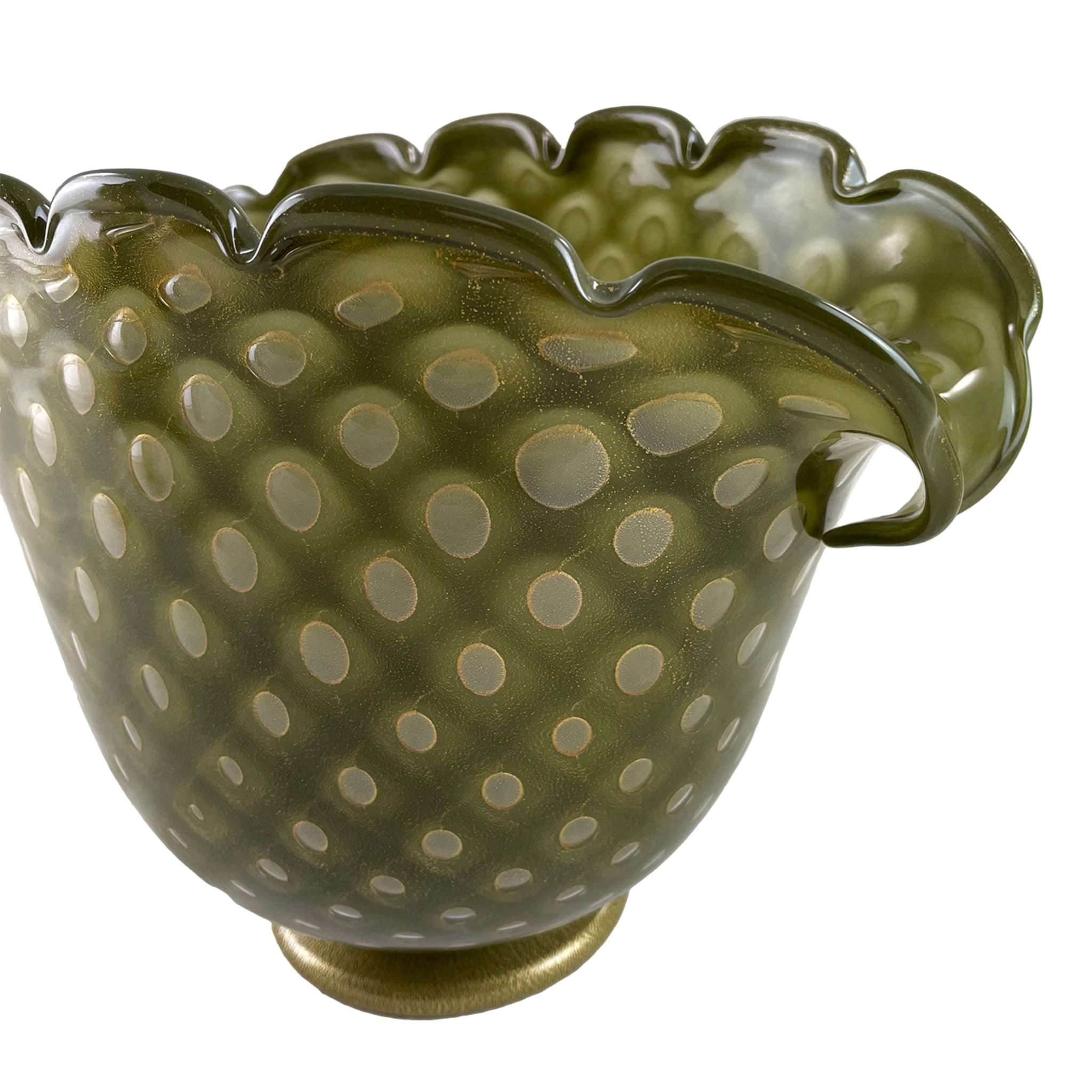Conchiglia Small Zoomorphic Green Glass Vase - Alternative view 1
