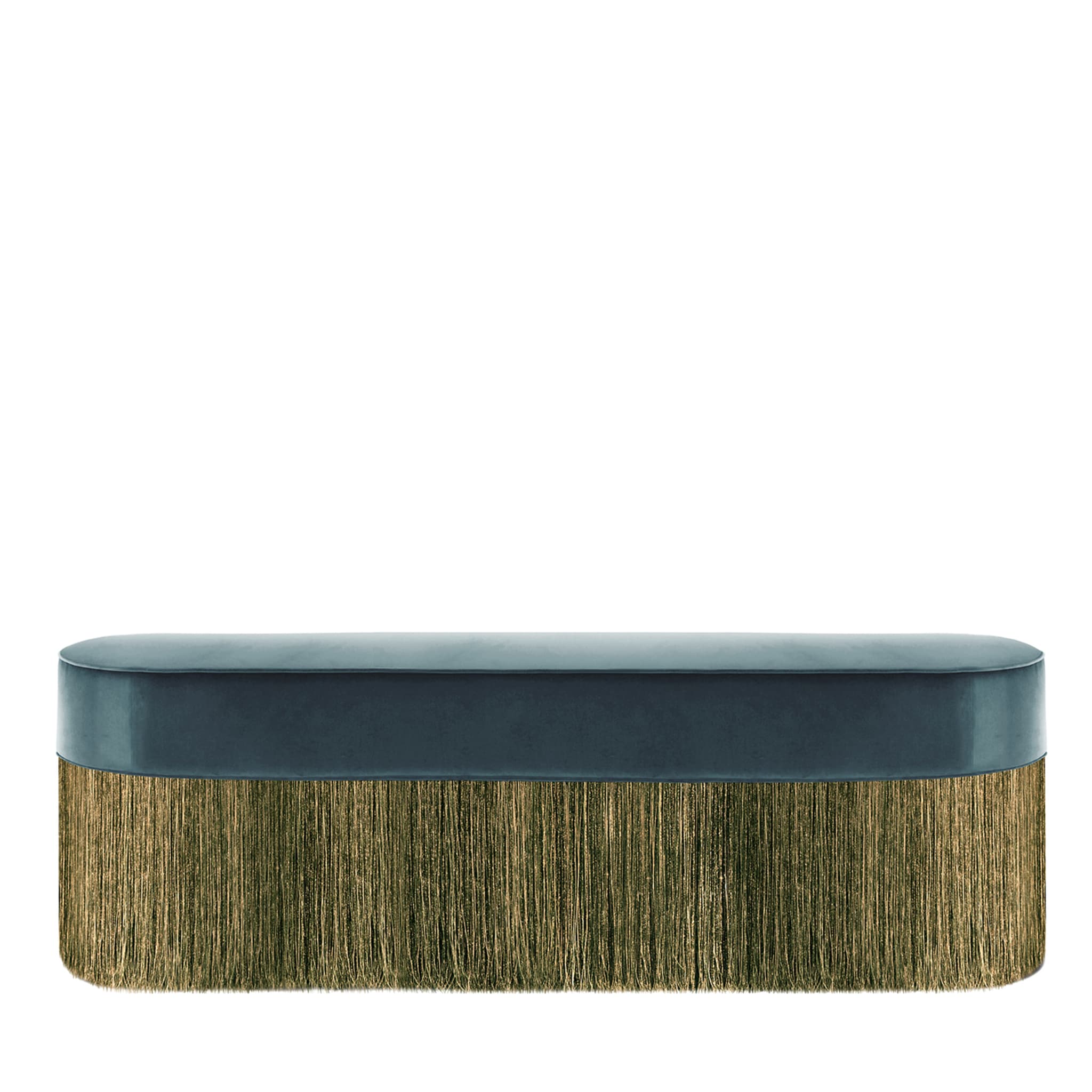 Fringed Blue, Golden & Green Bench - Main view