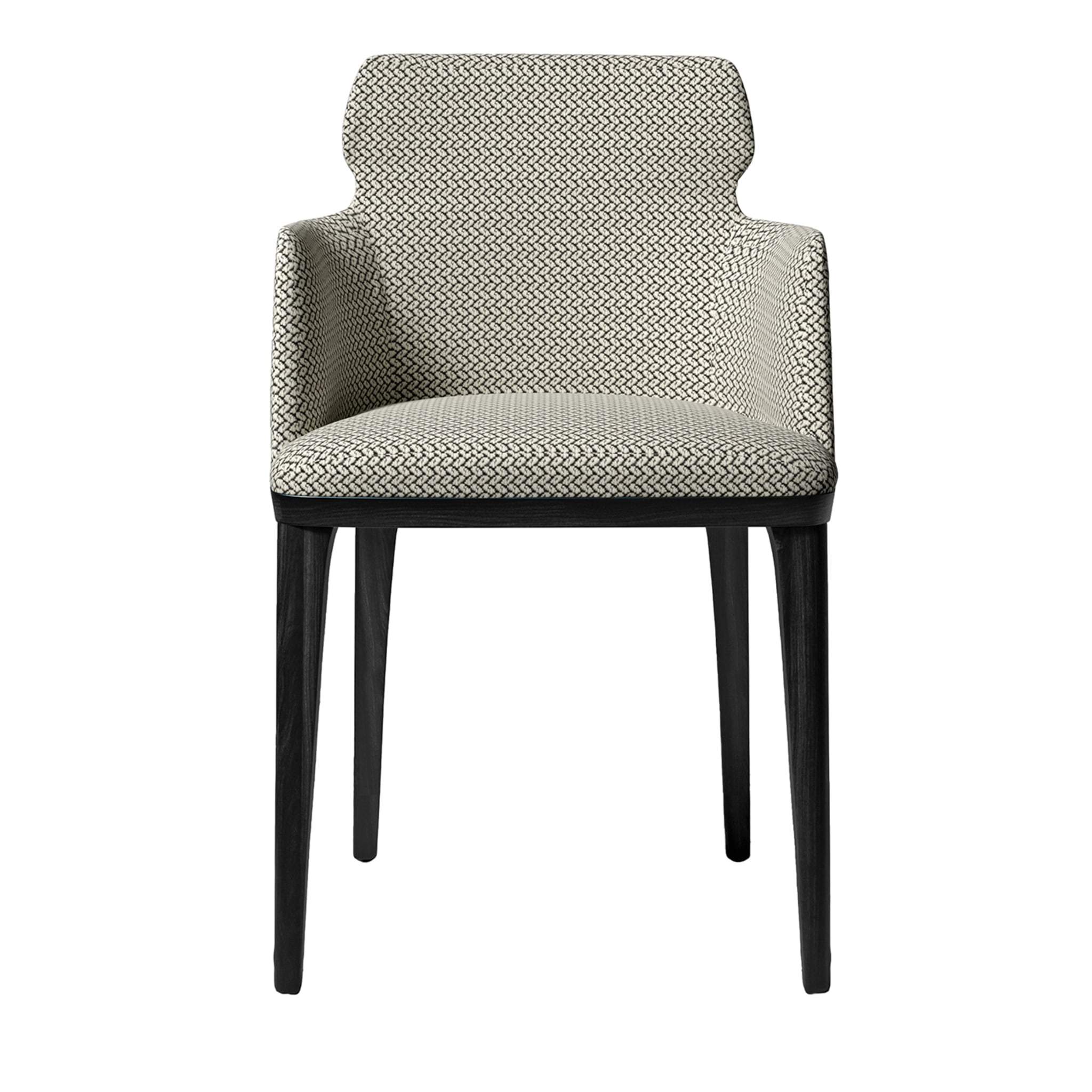 Shape Patterned Gray Armchair - Main view