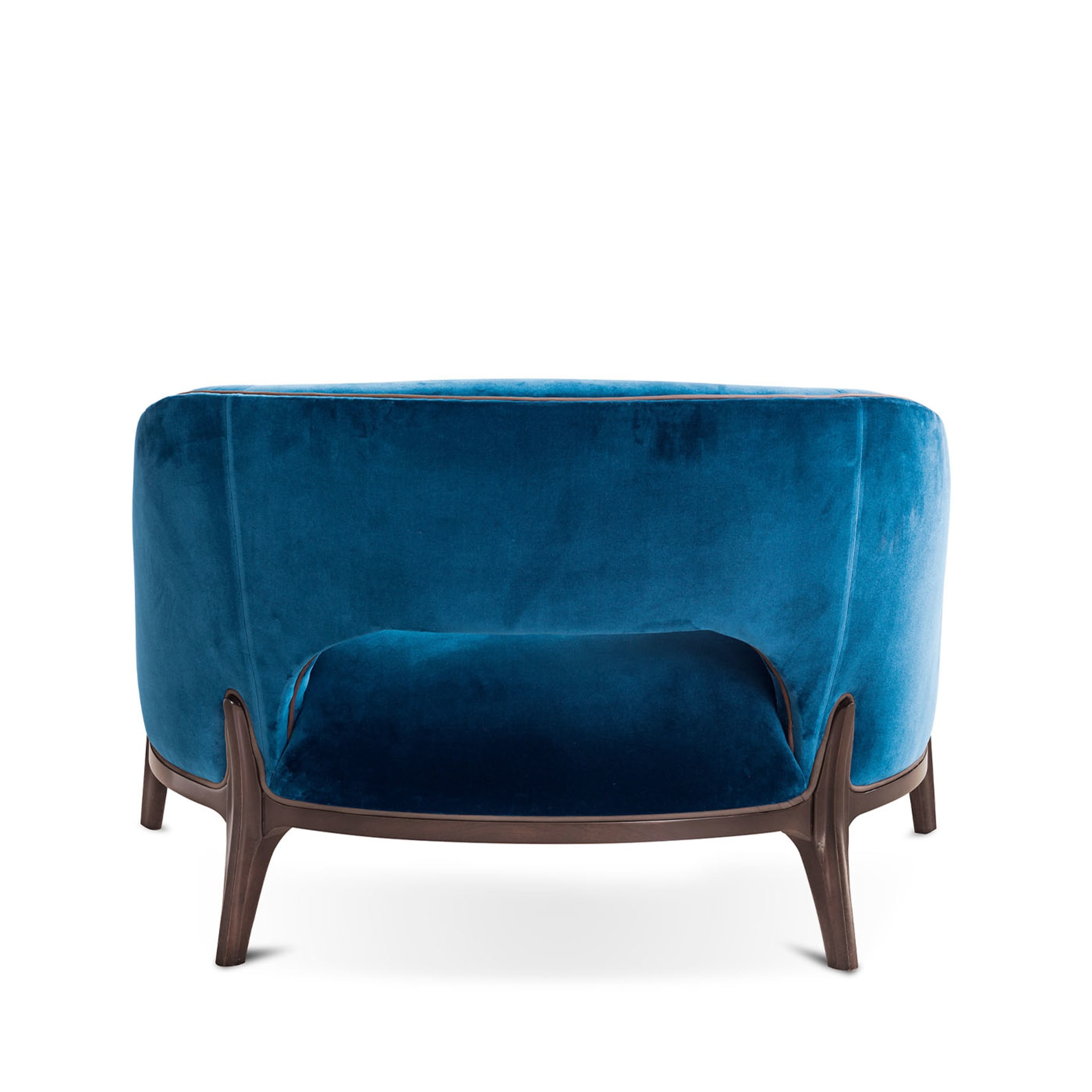 Blue Velvet Lounge Chair - Alternative view 2