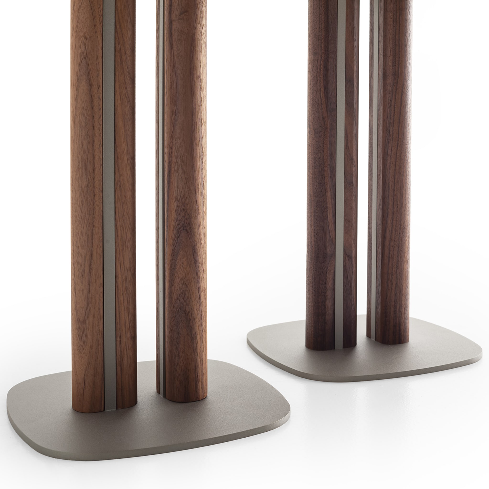 Manhattan Tall Asymmetrical Walnut Side Table - Alternative view 2