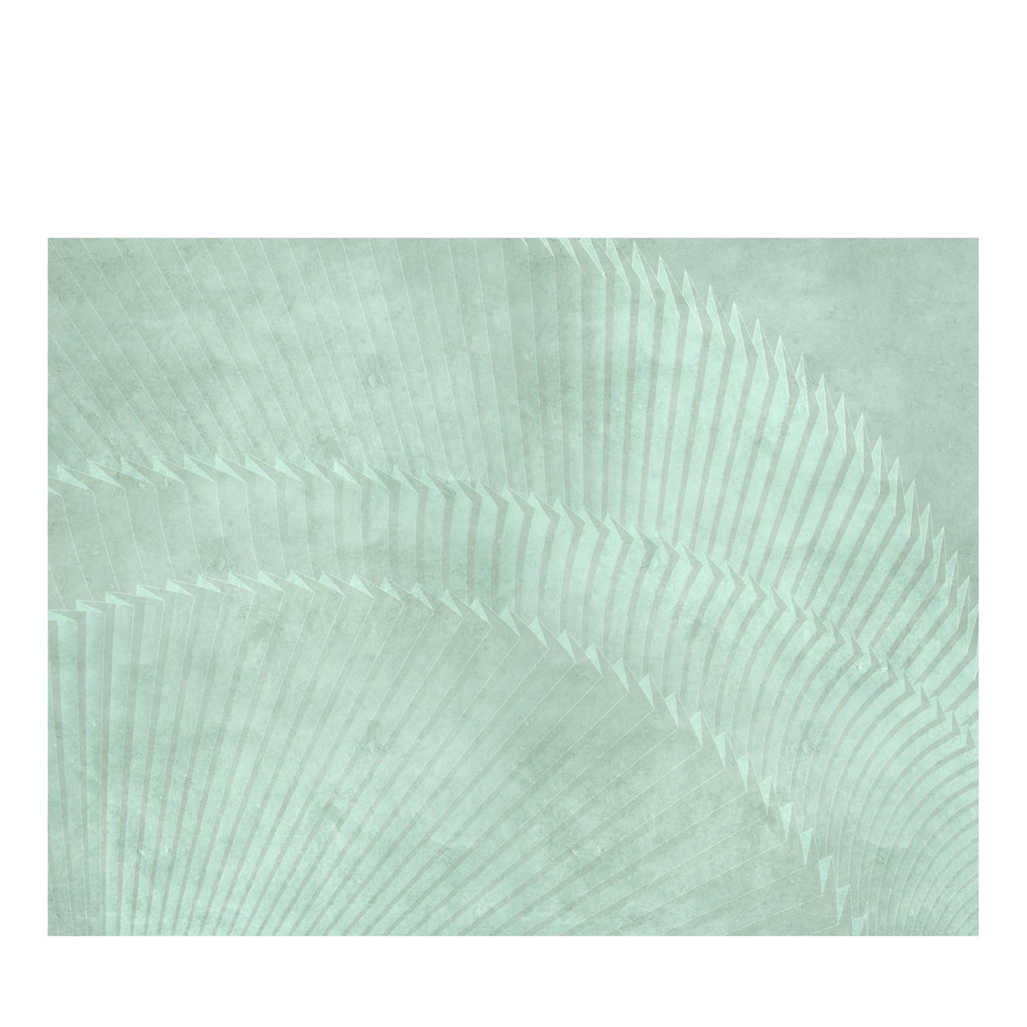 Green Fan horizontal plissé wallpaper - Main view