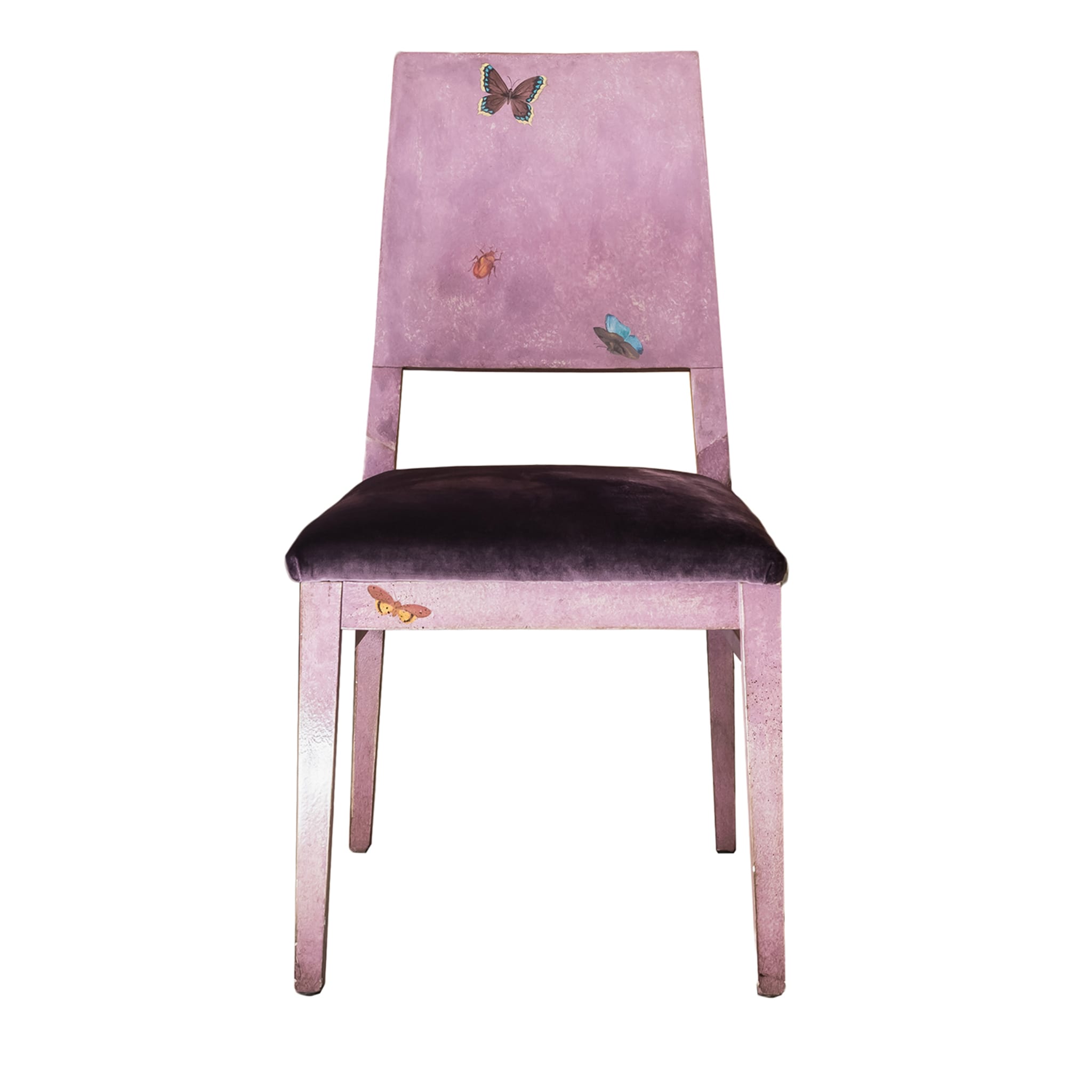 Cremona Violet Indigo with Butterflies Dining Chair - Main view