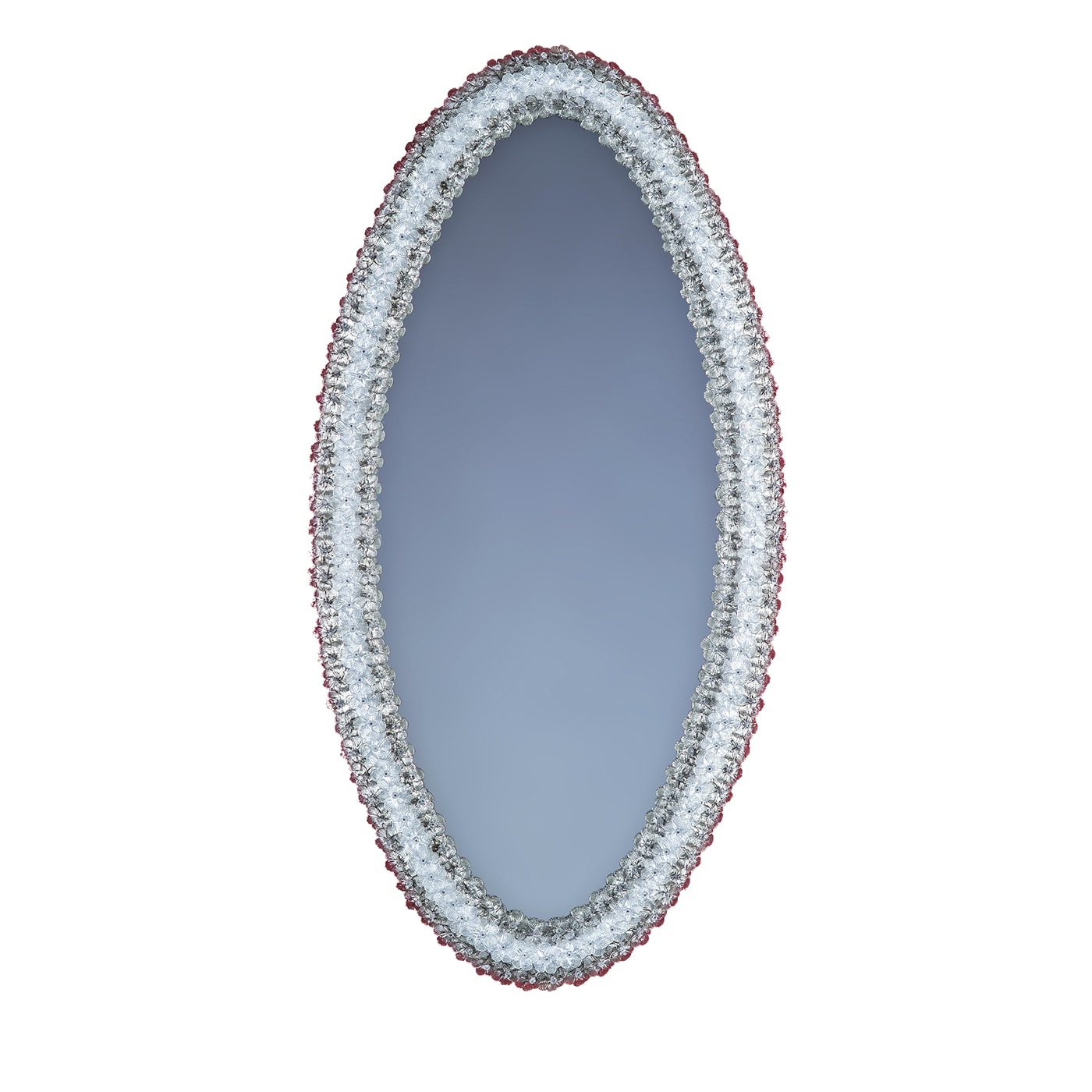 Roseto Oval Murano Glass Mirror - Fratelli Tosi